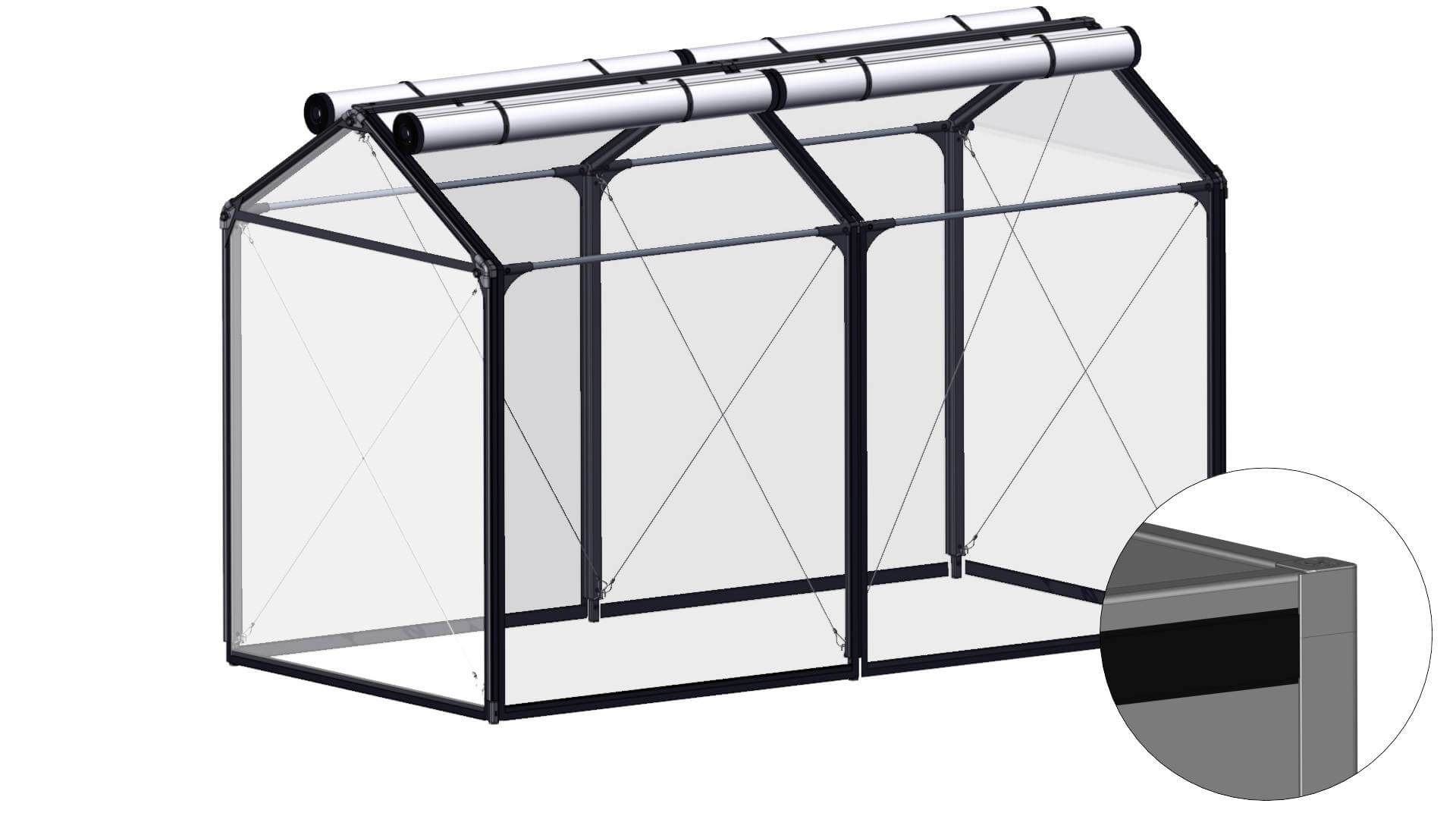 Overbygning Høj Air Til Pvc 120x240 Cm