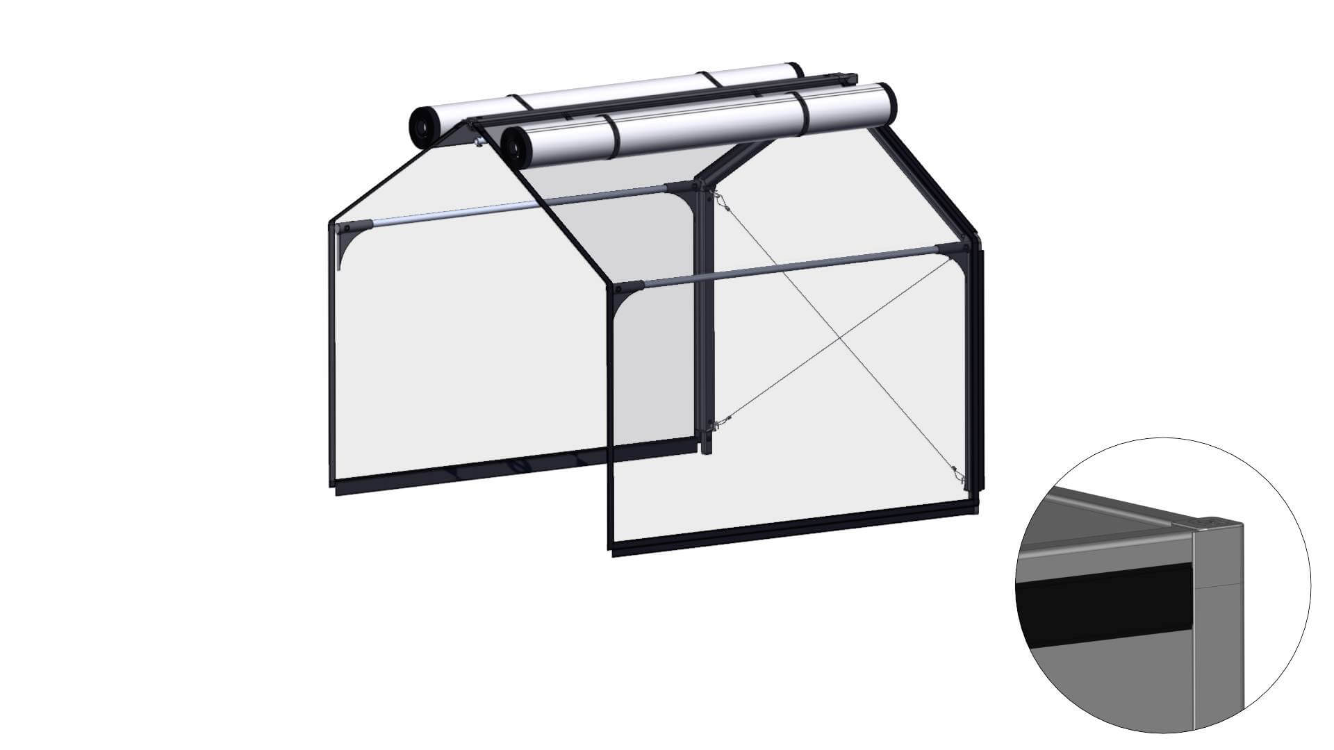 Overbygning Til Pvc Extension 120x120 Cm