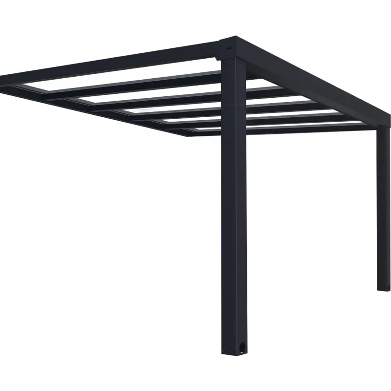 Palram Canopia Stockholm Terrasseoverdækning   4x3 7m Antracitgrå 540-121