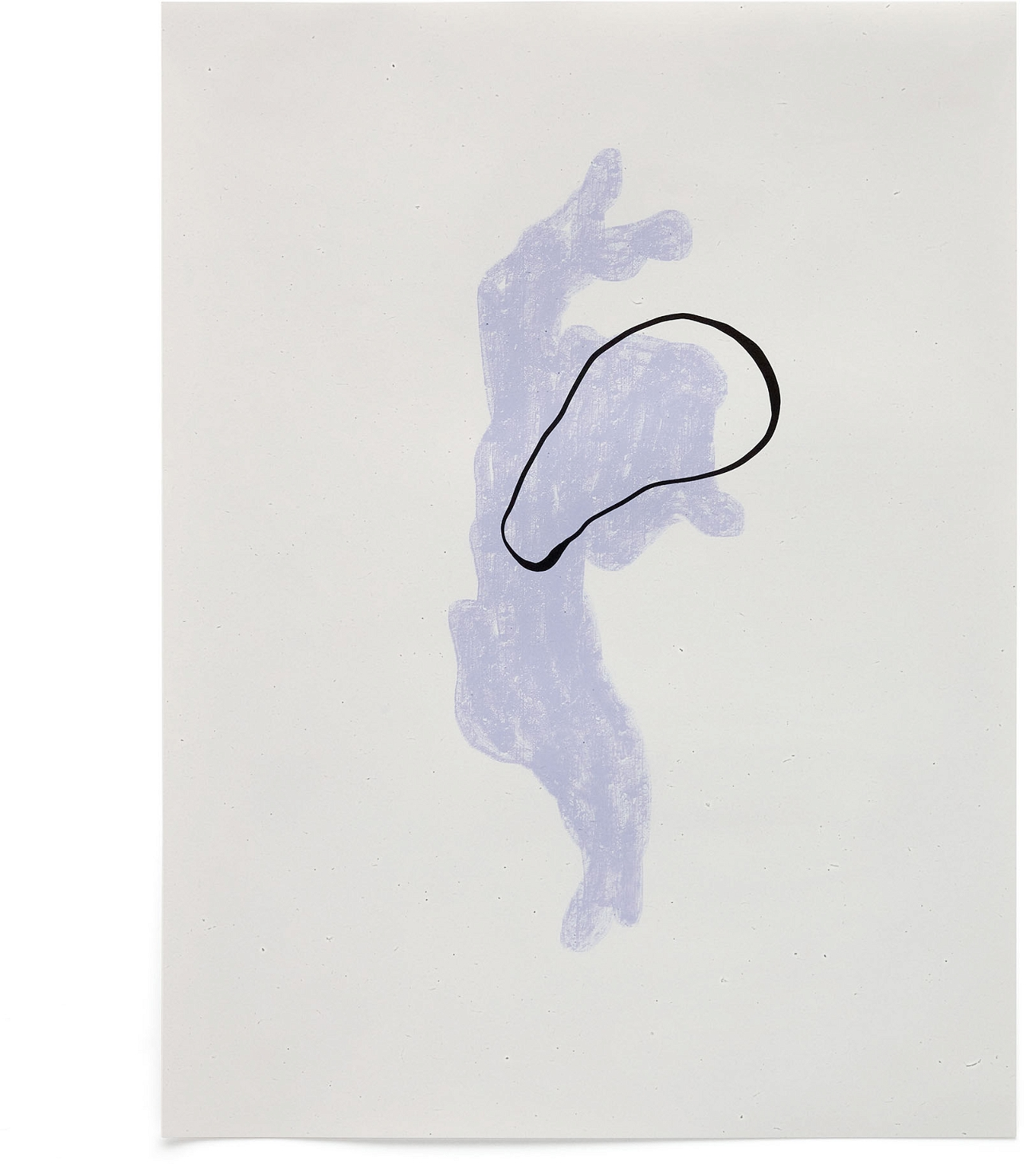 Abstrakt Kunsttryk i Blå og Hvide Nuancer fra Kave Home