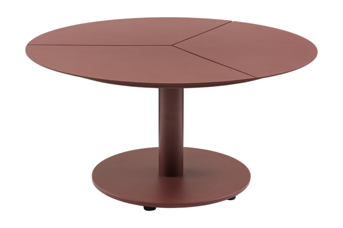 Peace Loungebord Zinred H40cm Havebord   Runde Haveborde Brafab Enggården Havemøbler