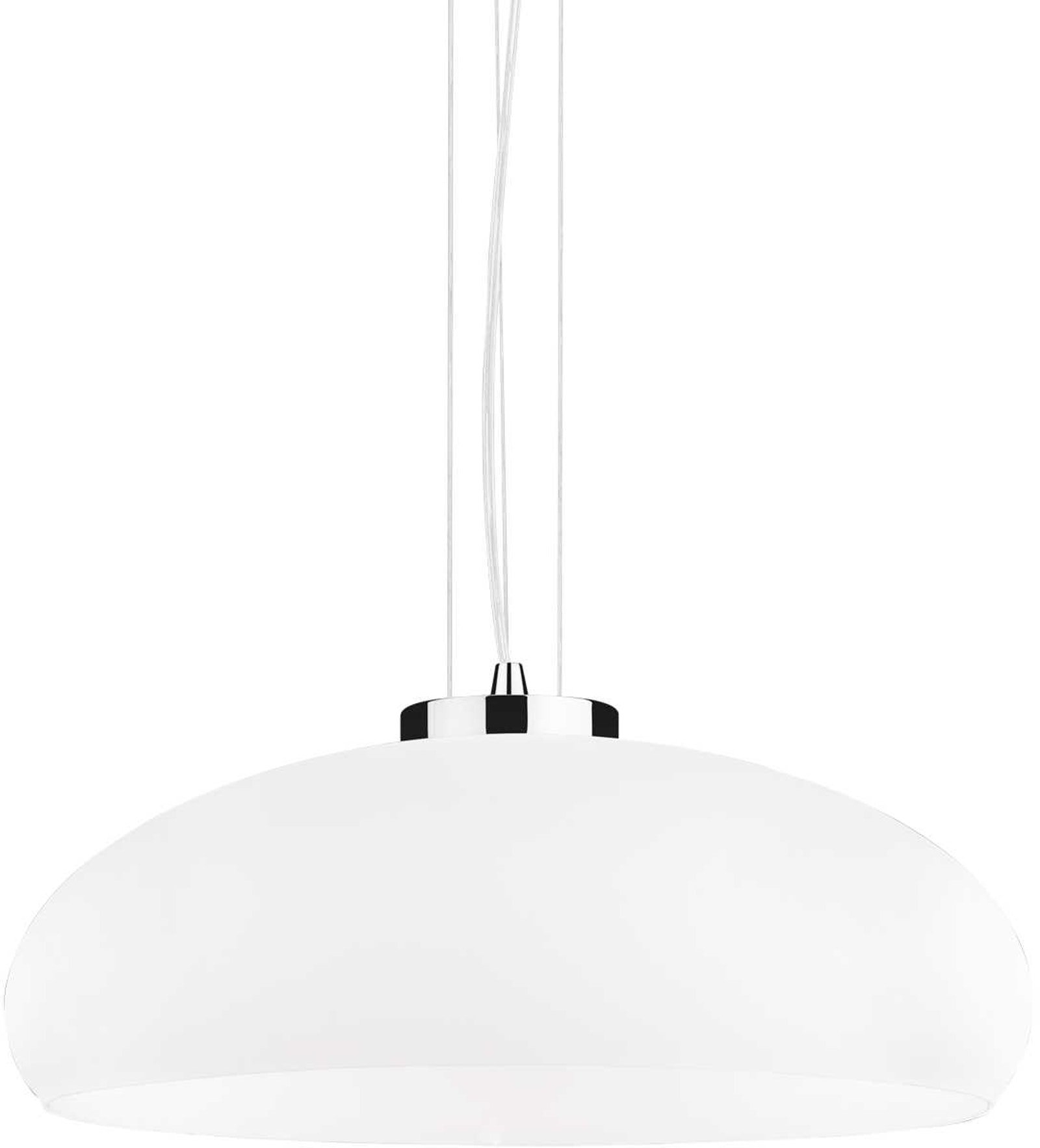 Elegant Aria Pendel Lampe i Hvid og Krom fra Ideal Lux