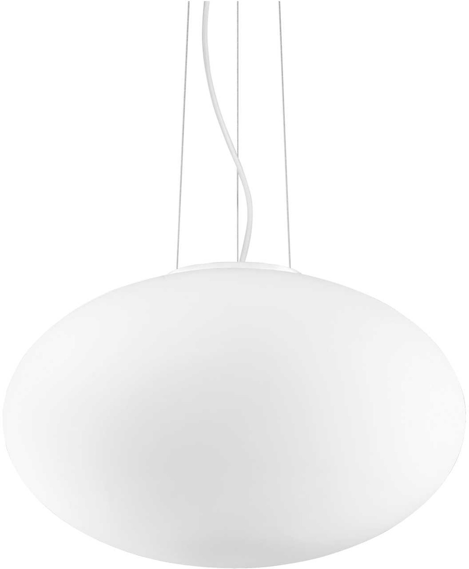 Justerbar Pendel Lampe Ideal Lux Candy Ø50 cm - Hvid Krom