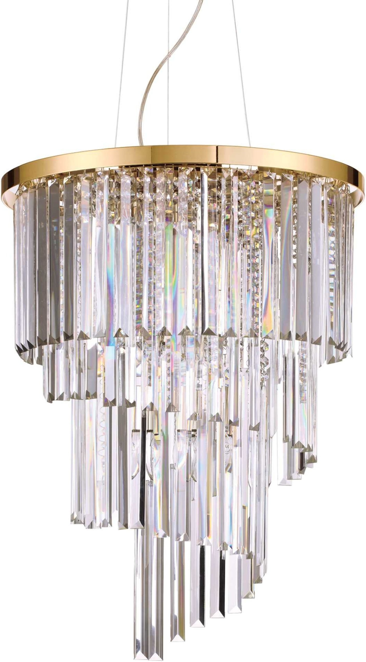 Guldfinish Pendel Lampe med 12 Arme - Elegant Belysning