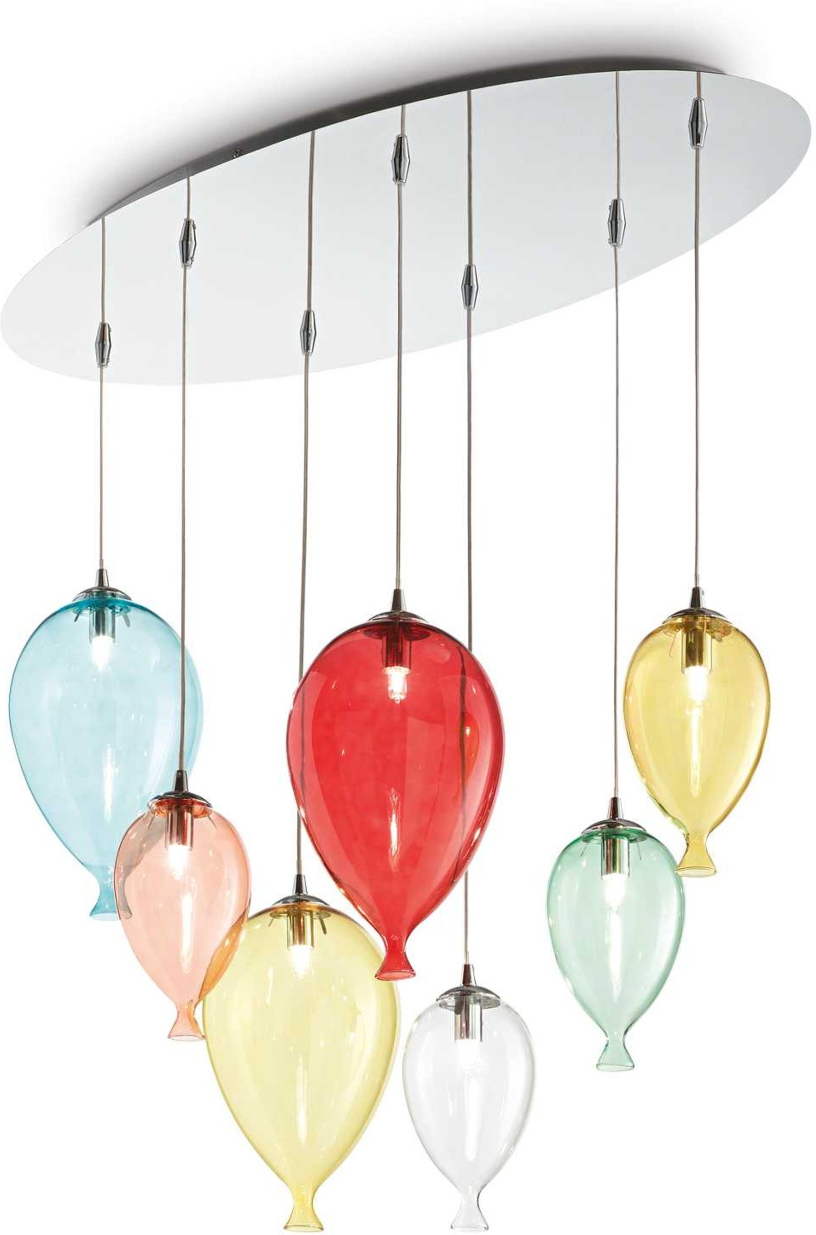 Flerfarvet Krom Pendel Lampe fra Ideal Lux - Legende Design