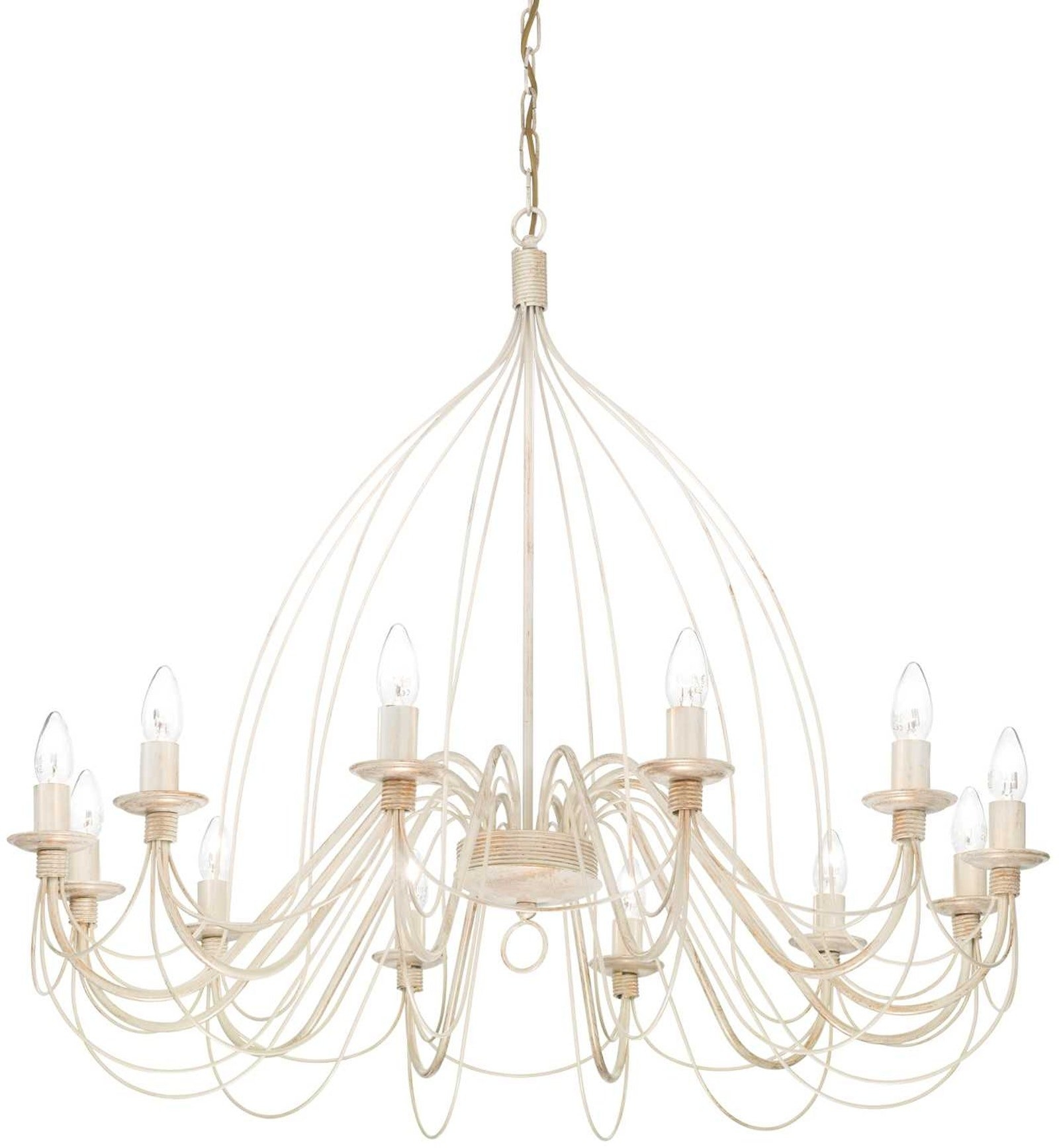 Pendelampe Ideal Lux Corte – Hvid Metalramme, 12 E14