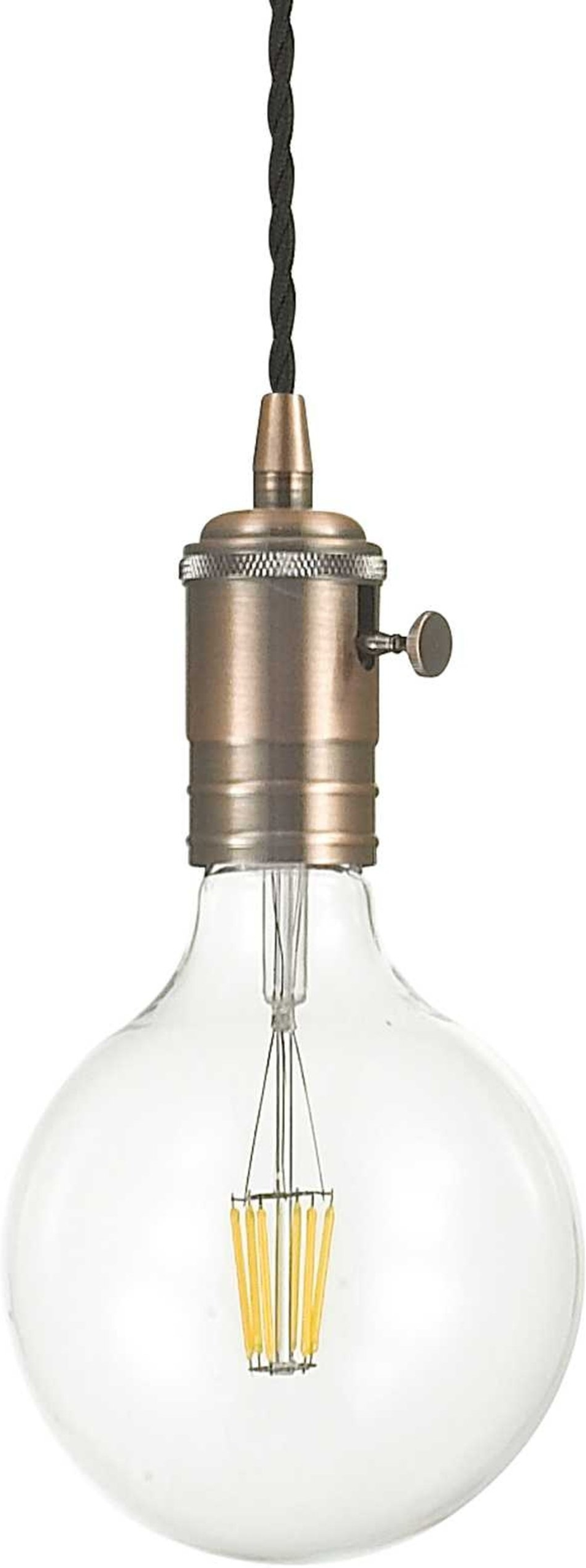 Elegant Pendel Lampe i Kobber og Sort fra Ideal Lux