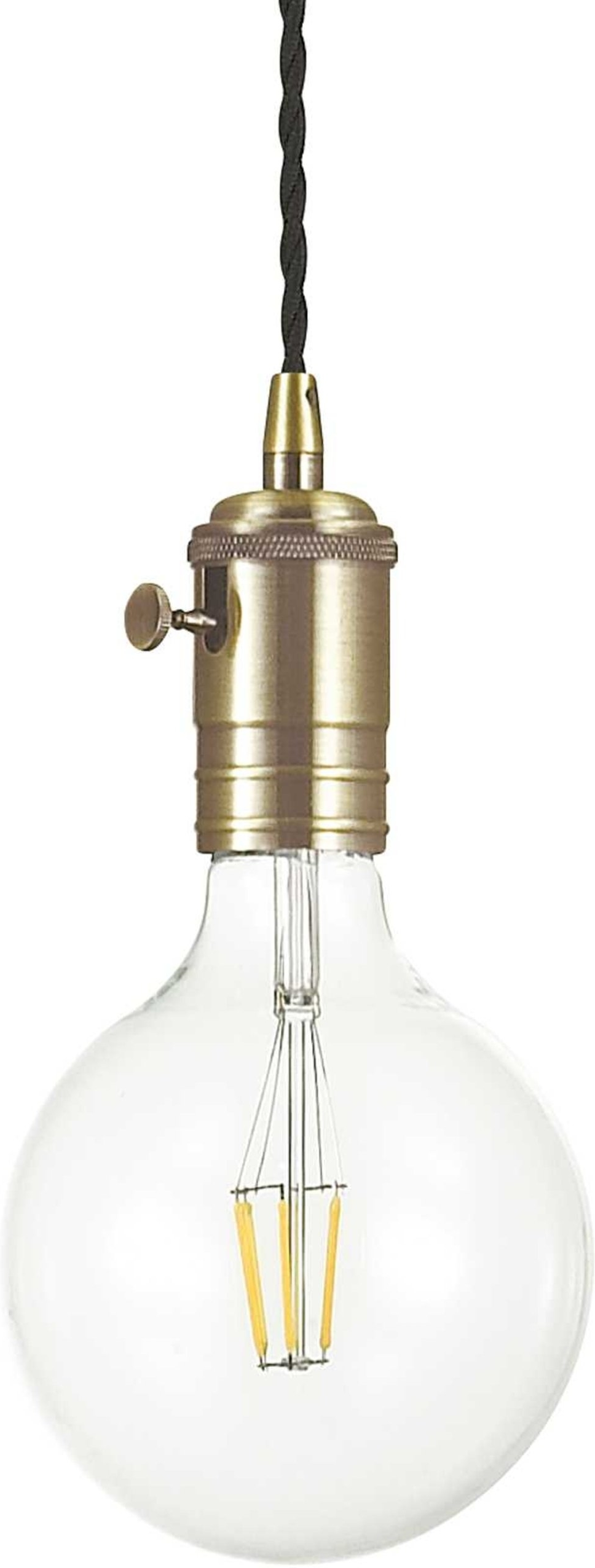 Pendelampe i Brændt Sort Metal – Elegant Belysning