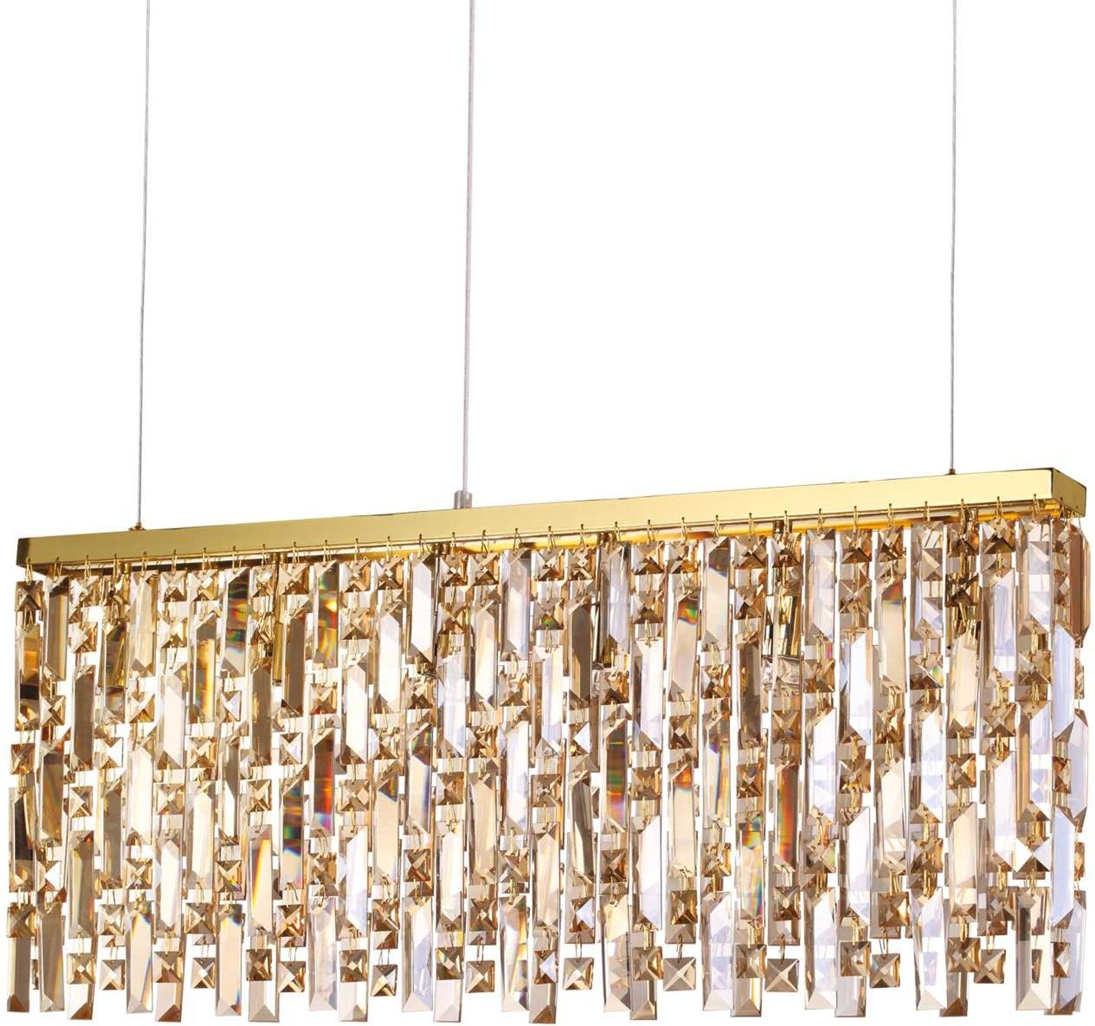 Elegant Pendel Lampe i Messing og Glas fra Ideal Lux