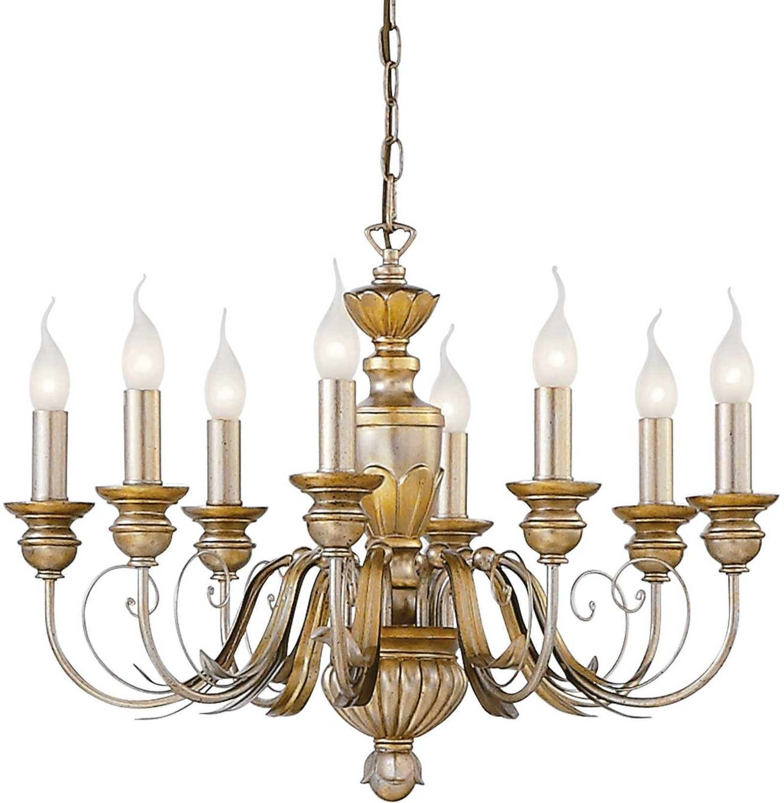 Elegant Pendel Lampe i Bladguld - Justerbar Højde