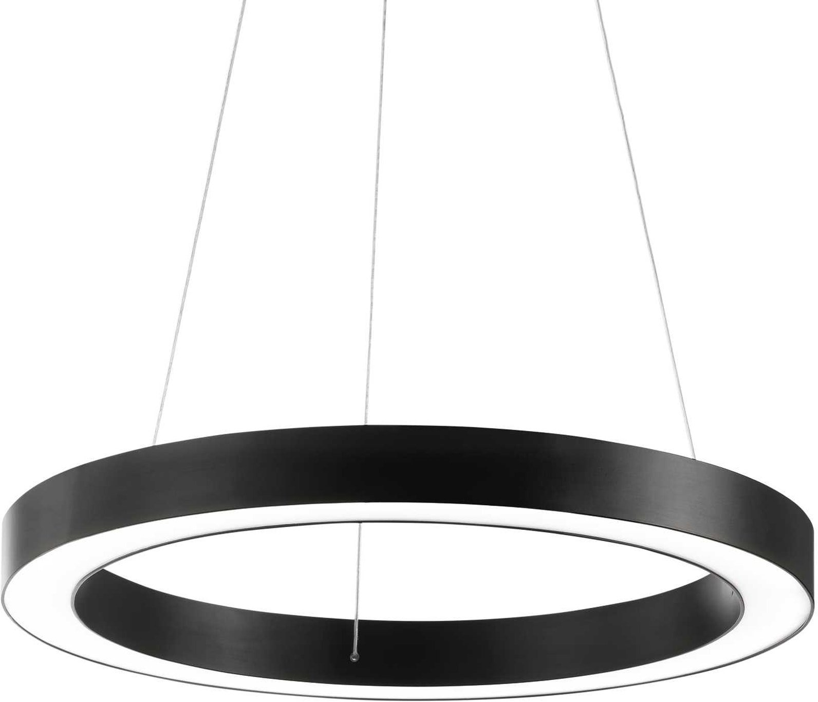 Pendel Lampe Ideal Lux Oracle ø600 Mm H105-2195 Mm Integreret Led 38w 3300 Lm 3000k Sort