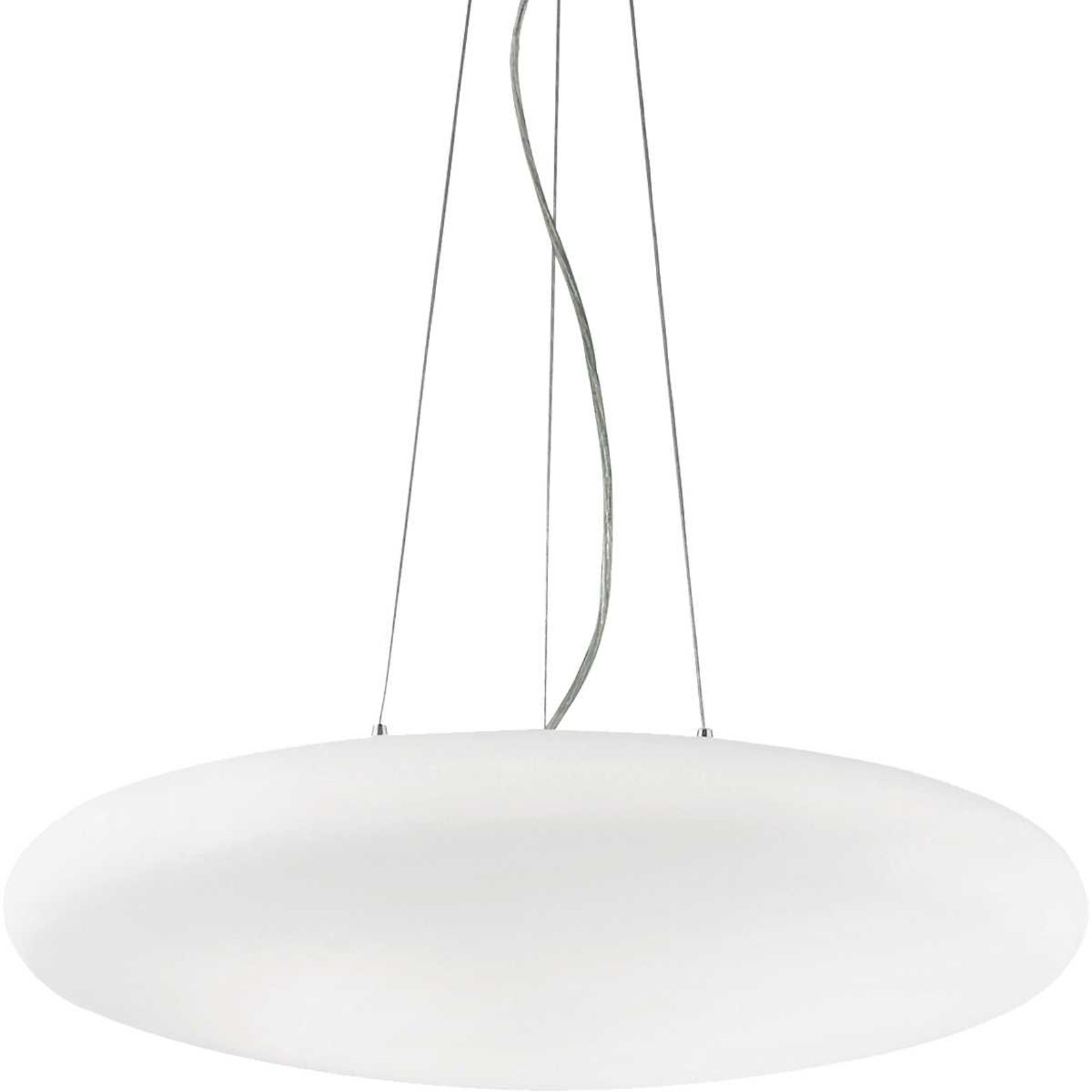 Pendel Lampe Ideal Lux Smarties   Hvidt Glas ø425 Mm Justerbar Højde 205-2295 Mm