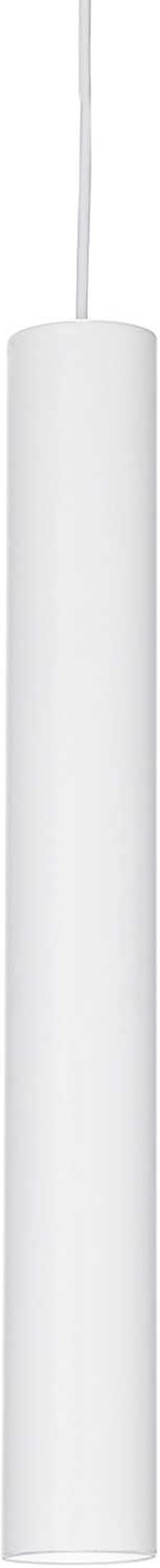 Pendel Lampe Ideal Lux Tube ø60 Mm Justérbar 550 2130 Mm Hvid Aluminium Med Integreret 9w Led