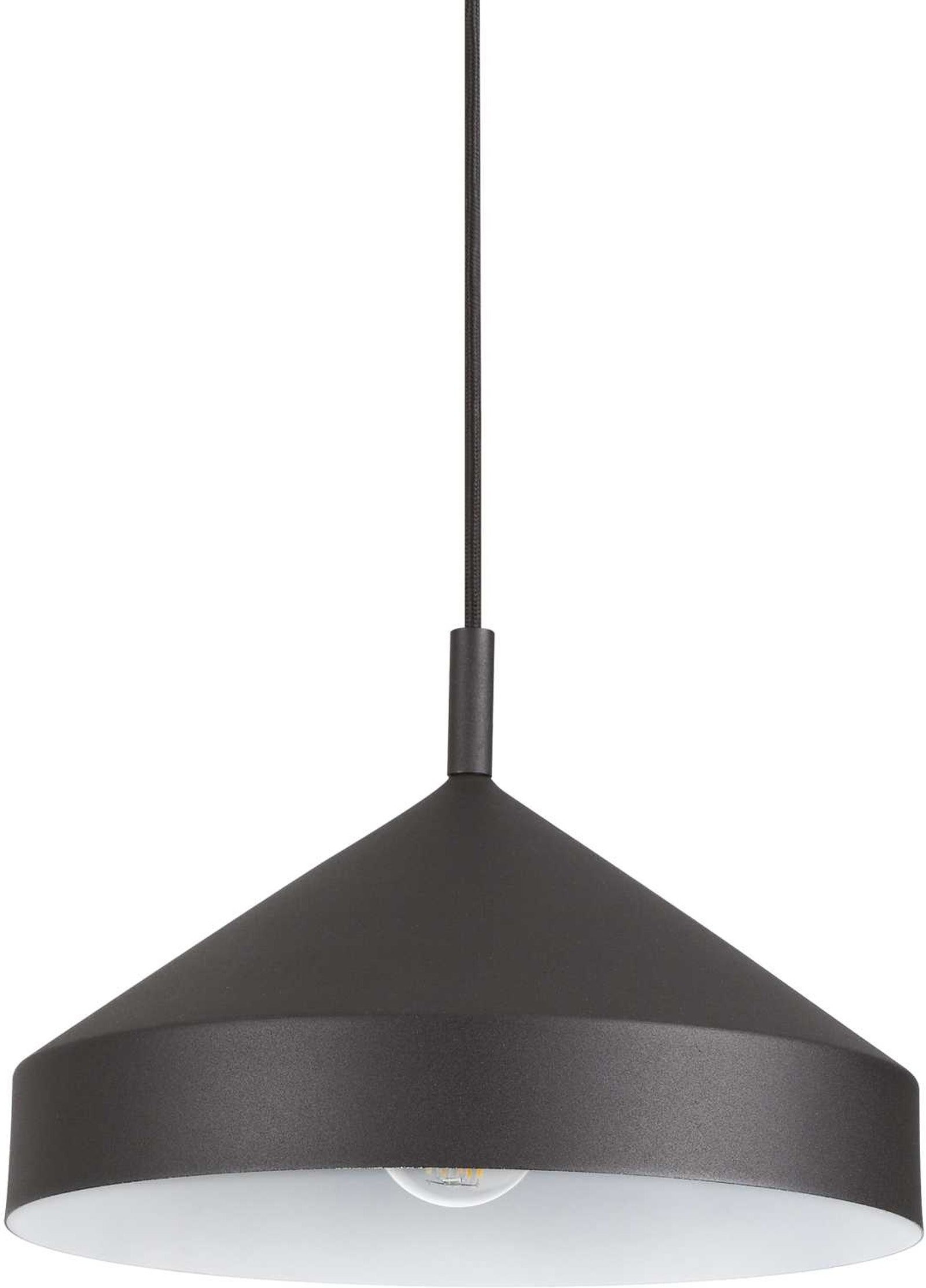 Højdejusterbar Pendel Lampe i Sort Metal - Ideal Lux Yurta