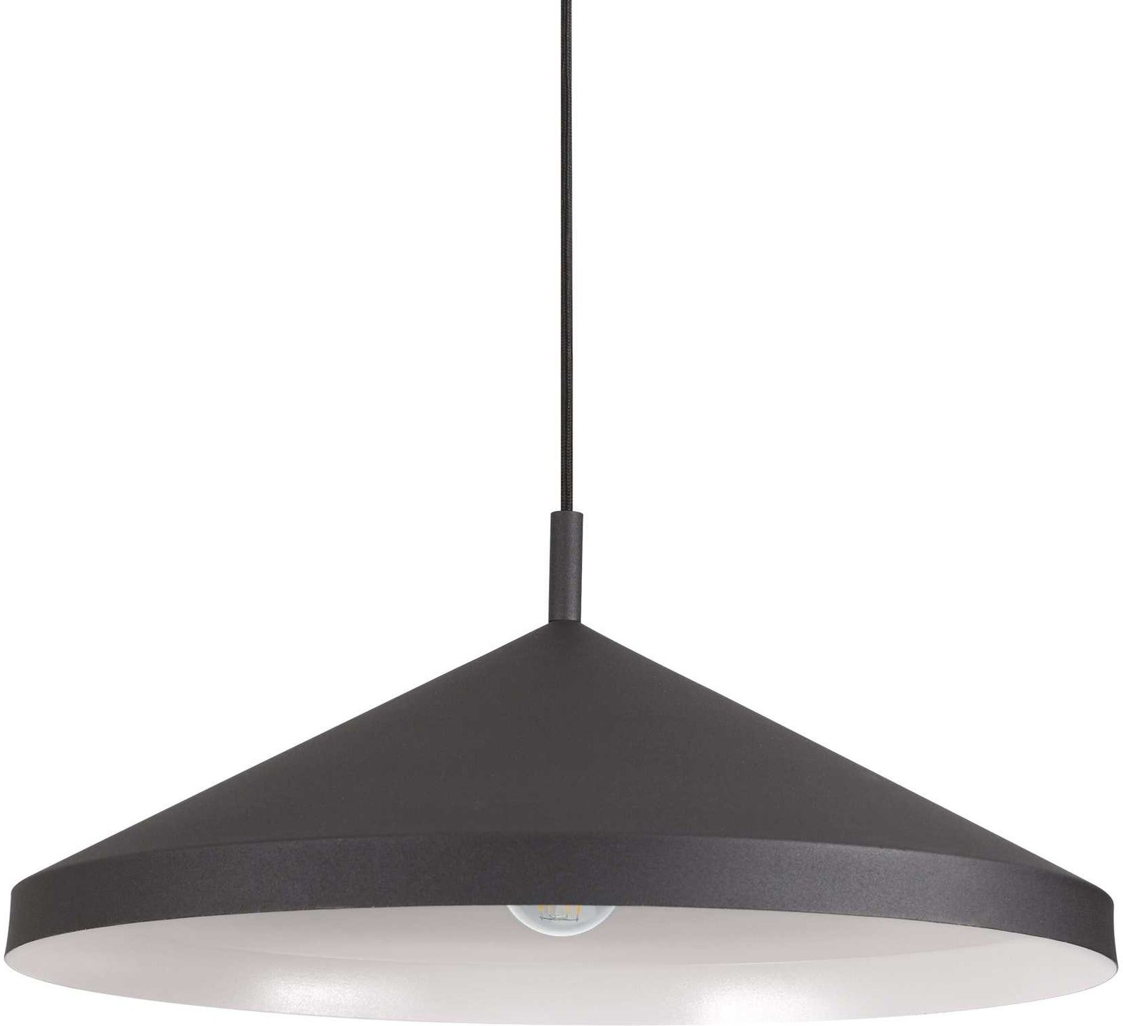 Justerbar Pendel Lampe i Sort Metal – Minimalistisk Stil