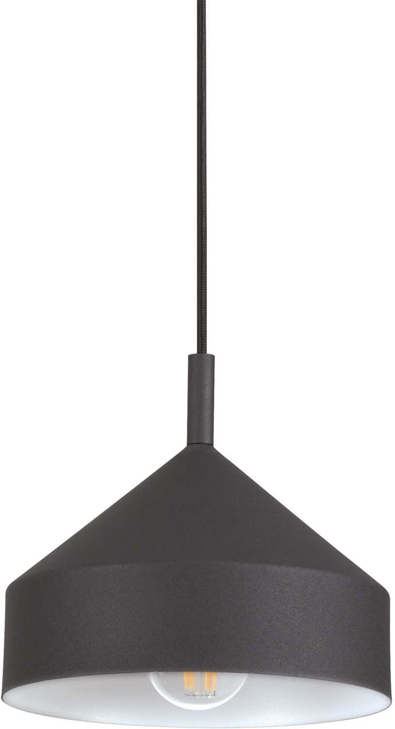 Pendellampe Ideal Lux Yurta – Justerbar Højde, Sort Metal
