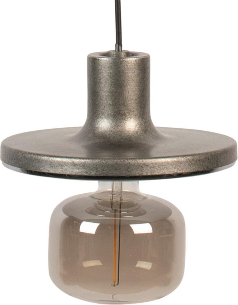 Elegant Pendel Lampe Zuiver Skye i Stengrå Jern 20 cm