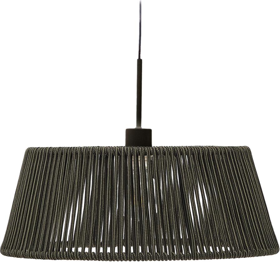 Pendel Lampeskærm Kave Home Aldet ø46 Cm Grøn Håndflettet Reb Aluminium