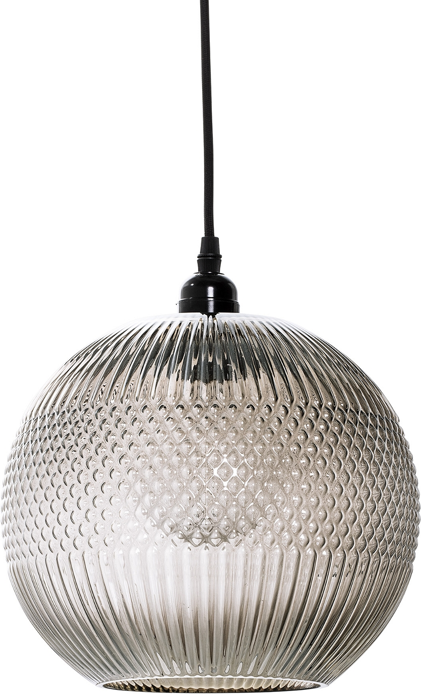 Elegant Pendel- Loftlampe Bloomingville Jahan i Brun Glas