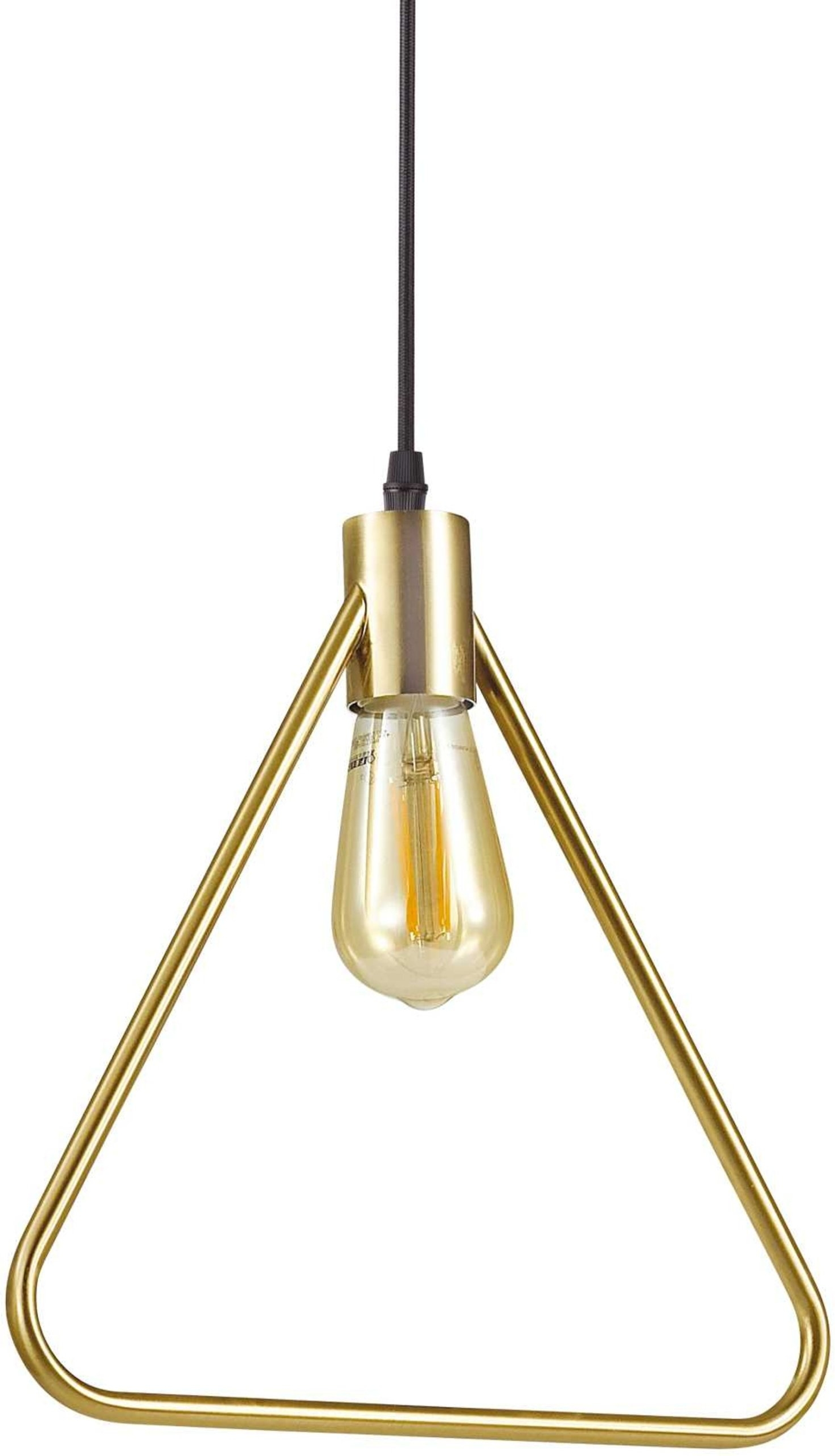 Pendel Loftlampe Ideal Lux Abc Satin-messing Justerbar Højde 38-247 Cm