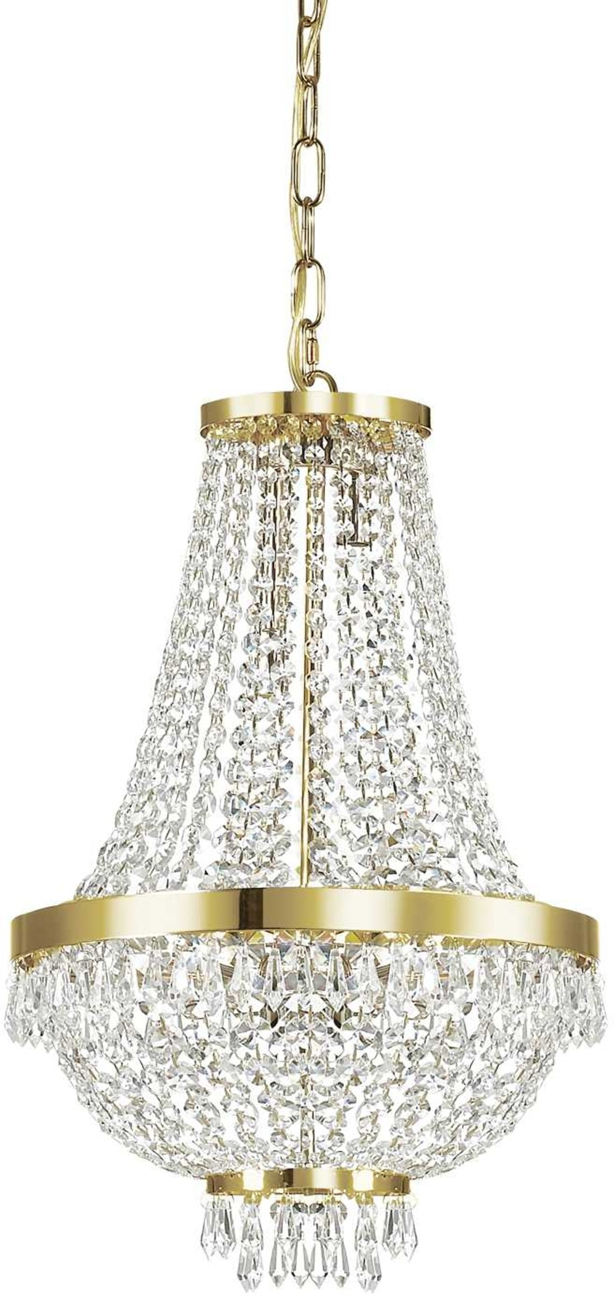 Pendel Loftlampe Caesar i Guld - Justerbar Højde 800-1700 mm