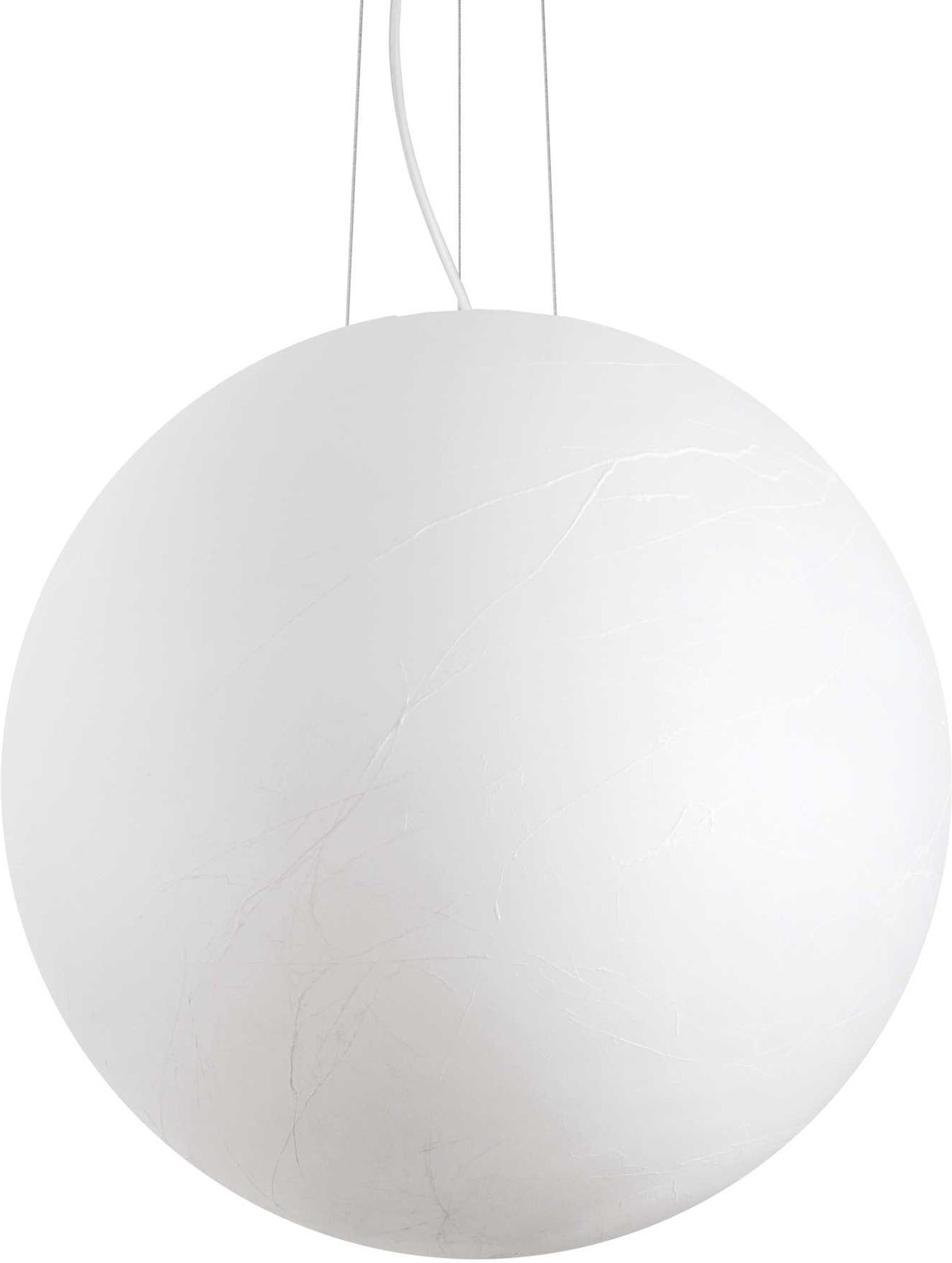Pendel Loftlampe Ideal Lux Carta ø60 Cm Justerbar Højde 66 275 Cm Hvid Metal Glas