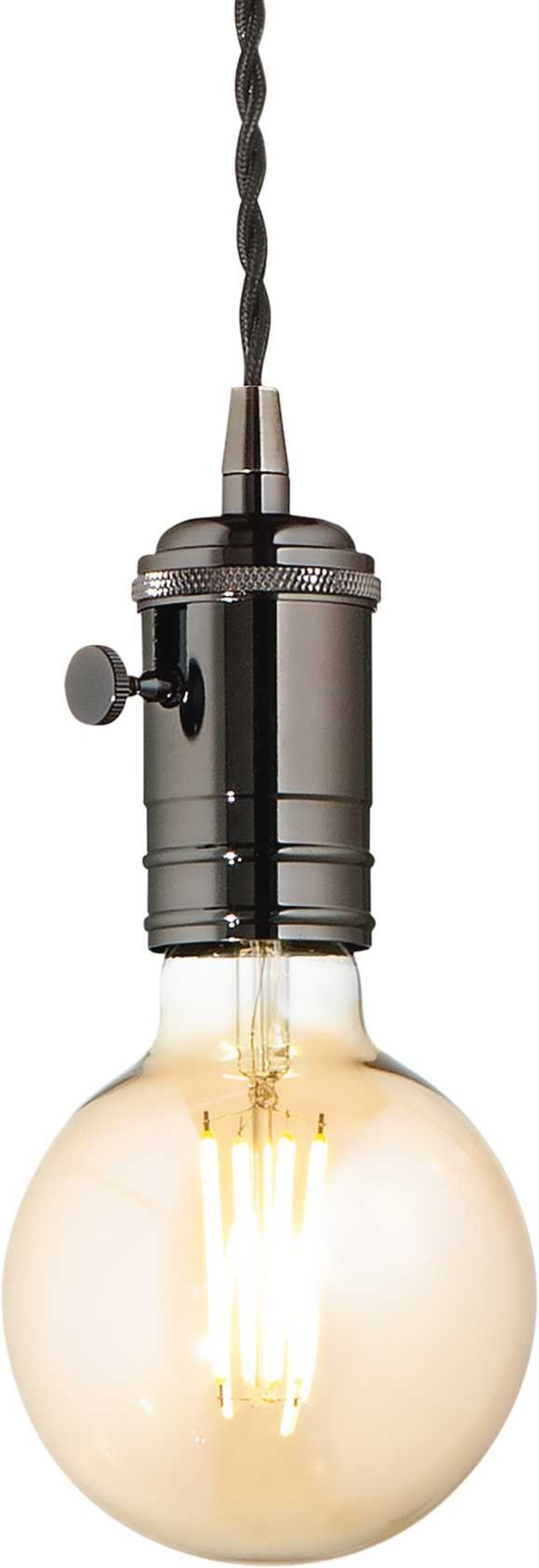Elegant Pendel Lampe i Sort Metal - Ideel til Stuen