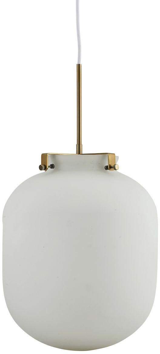 Pendellampe House Doctor Ball - Mat Hvidt Glas med Guld