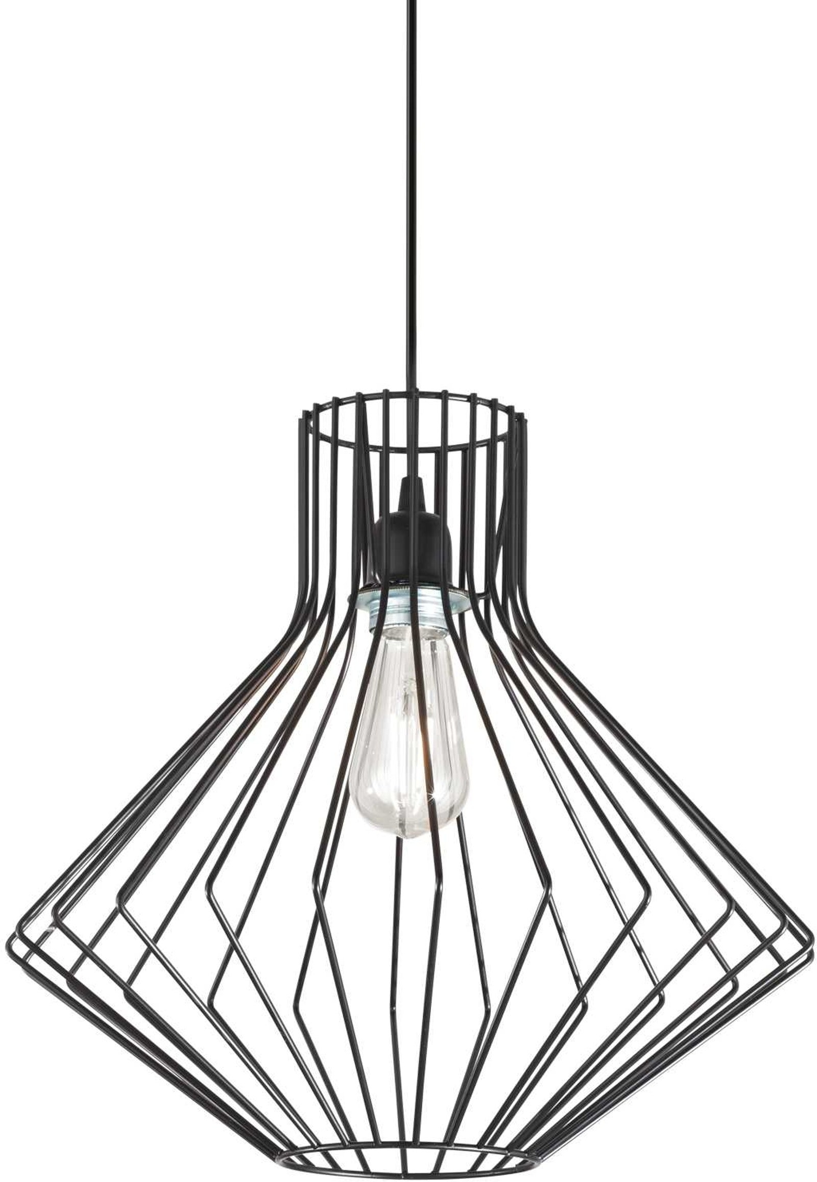 Elegant Pendellampe i Sort Metal fra Ideal Lux