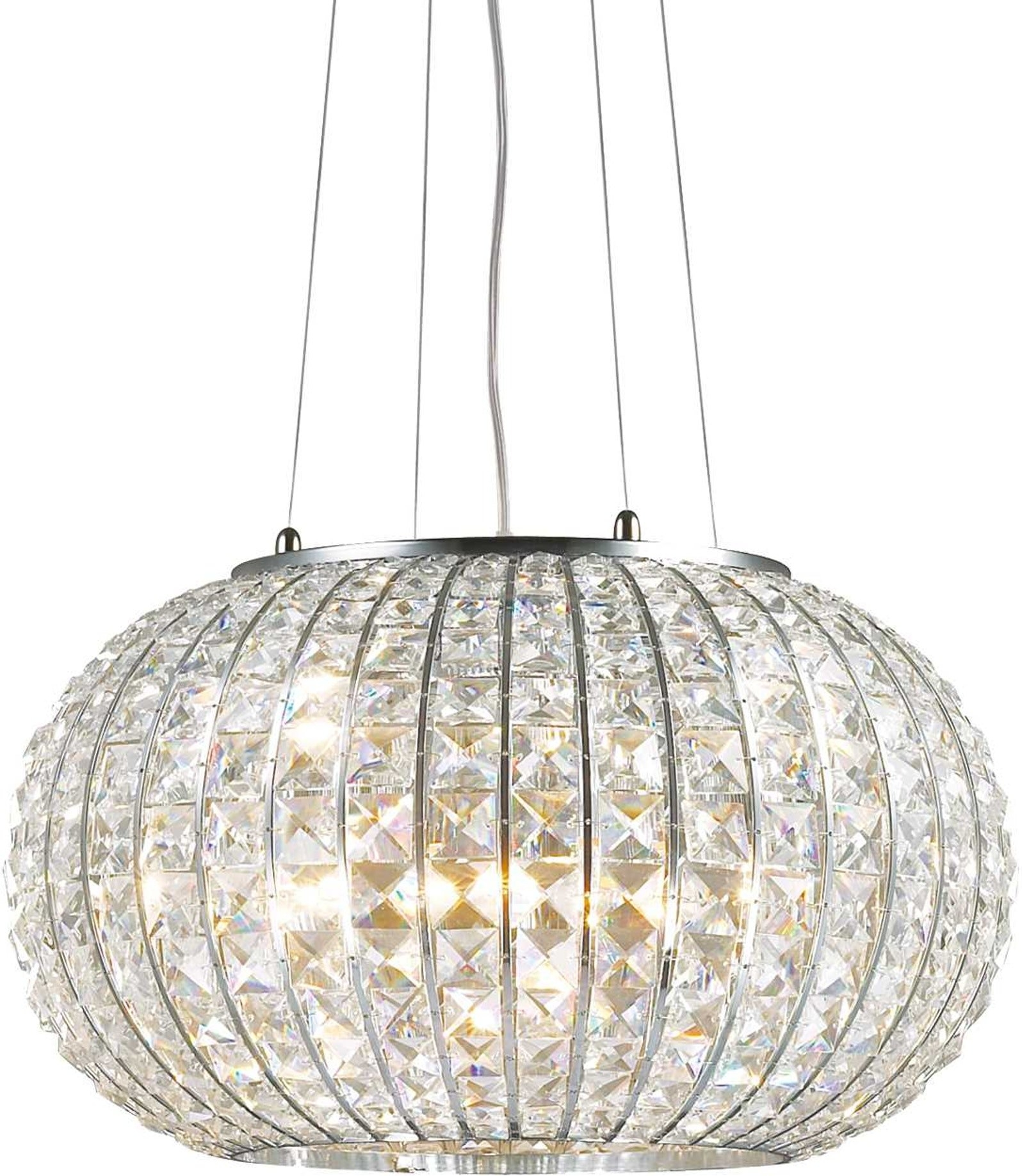 Pendellampe Ideal Lux Calypso med Krystalelementer