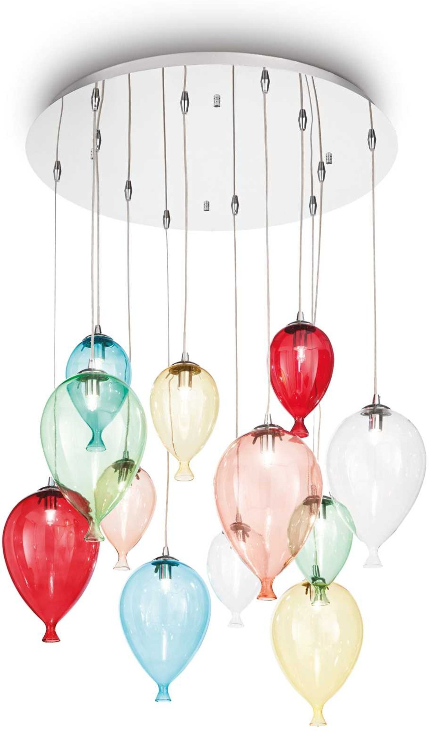Flerfarvet Clown Pendellampe fra Ideal Lux - Ø60 cm