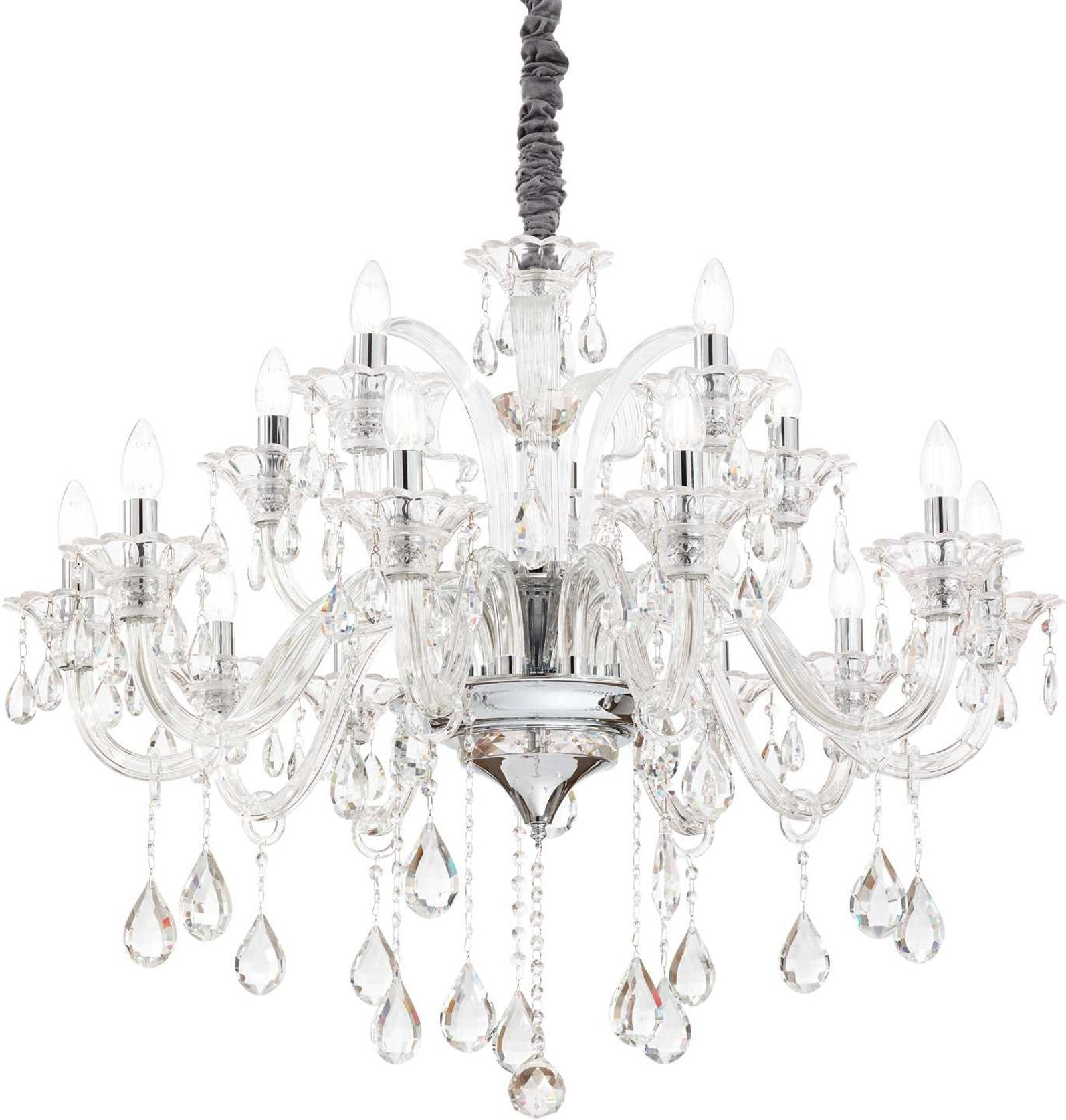 Pendellampe Ideal Lux Colossal Ø95 cm - Justerbar Krom