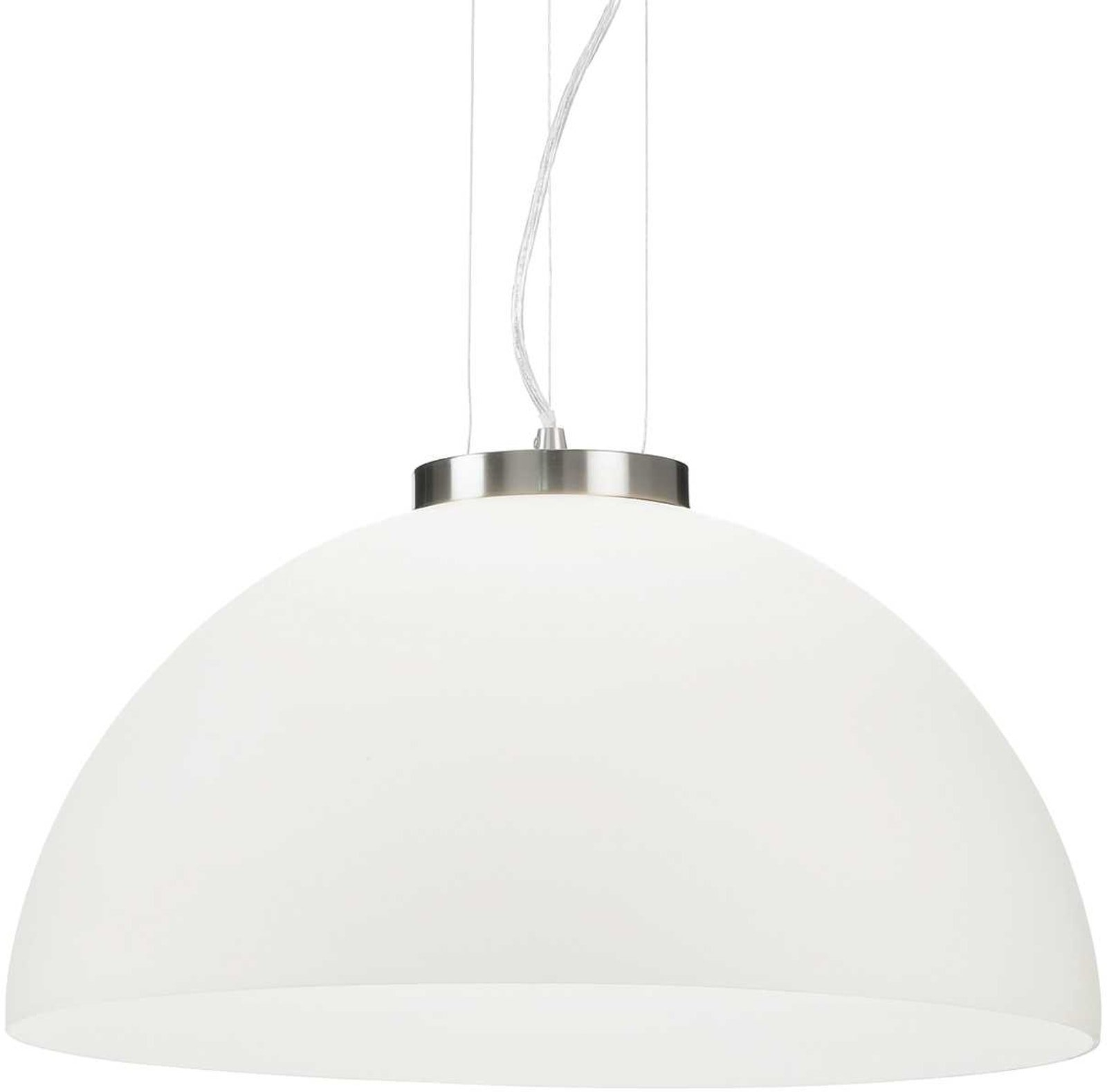 Pendellampe Ideal Lux Etna ø500   H300-2390 Mm Hvid Krom Glas