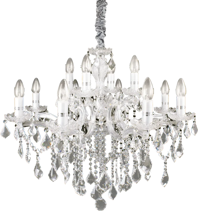 Florian Pendellampe 72 cm i Krom med Krystalglas - Elegant Belysning