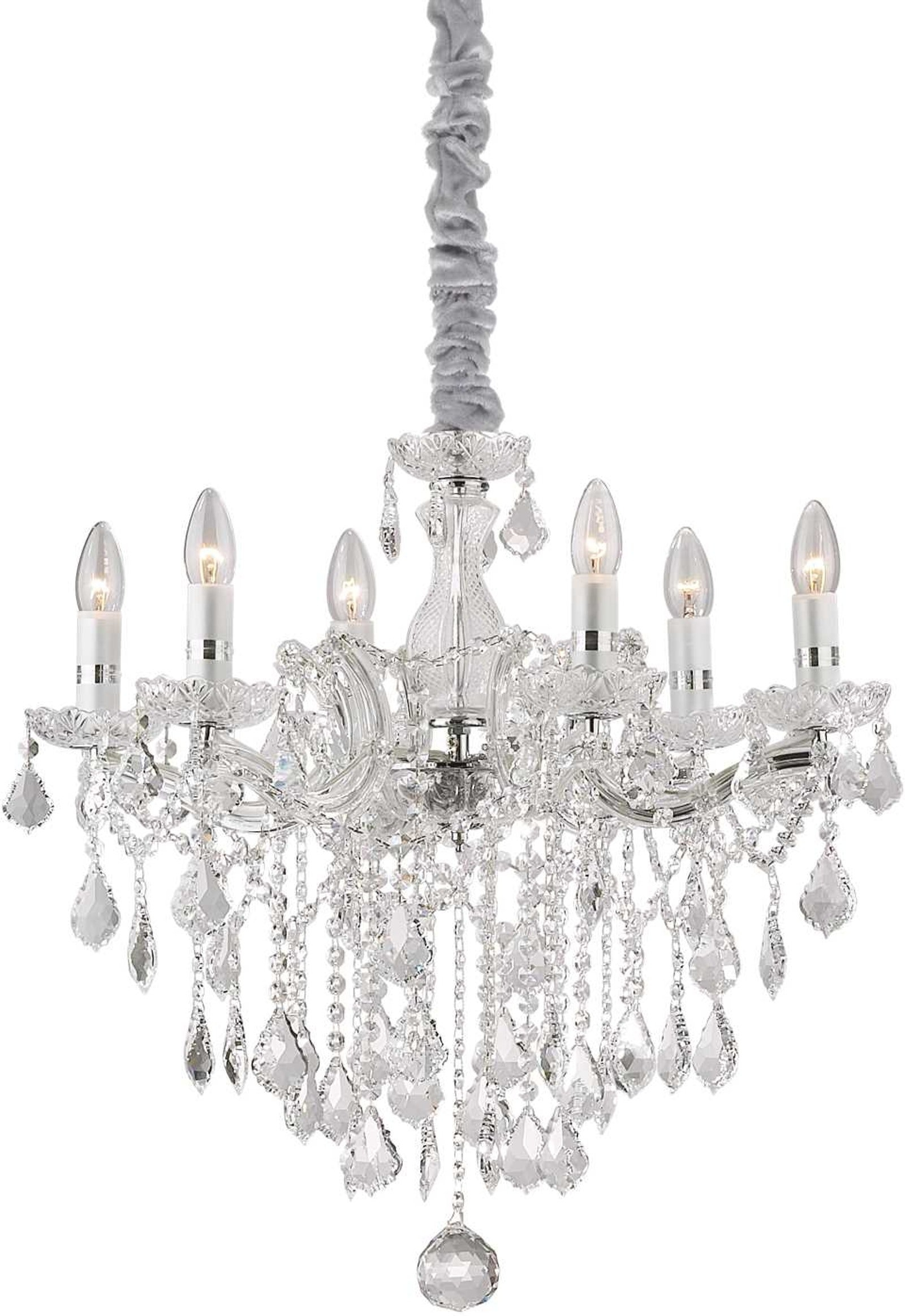 Elegant Pendellampe i Krom og Krystal – Ideal Lux Florian