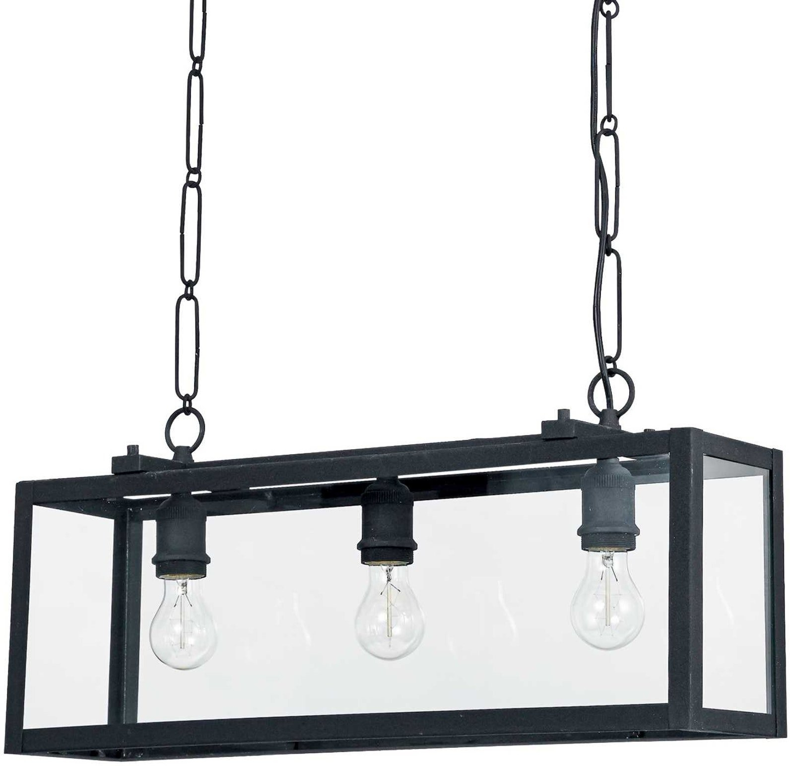 Pendellampe Igor fra Ideal Lux – Matsort Metal & Glas