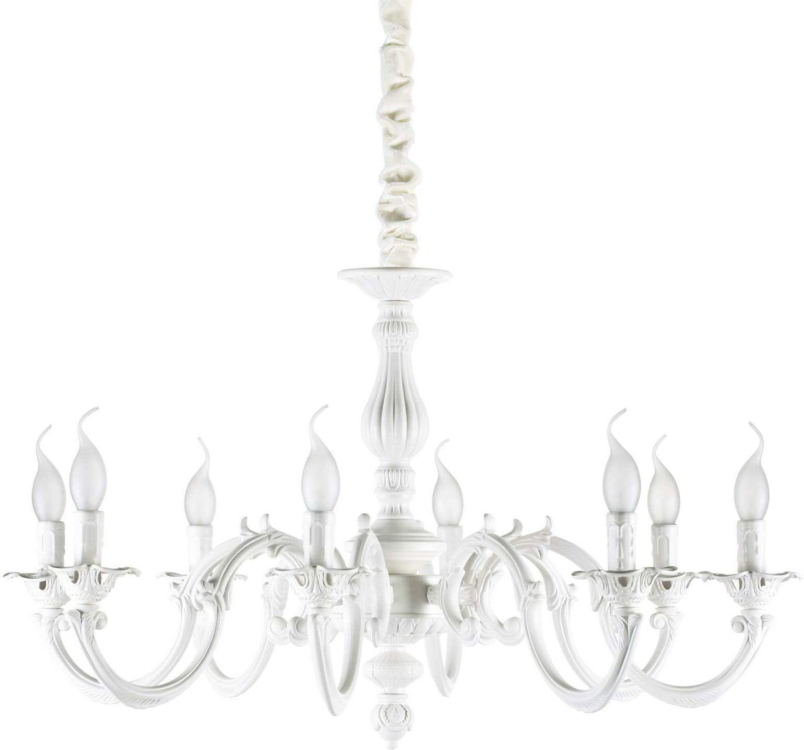 Pendellampe Justine fra Ideal Lux – Hvid Metal, Ø79 cm