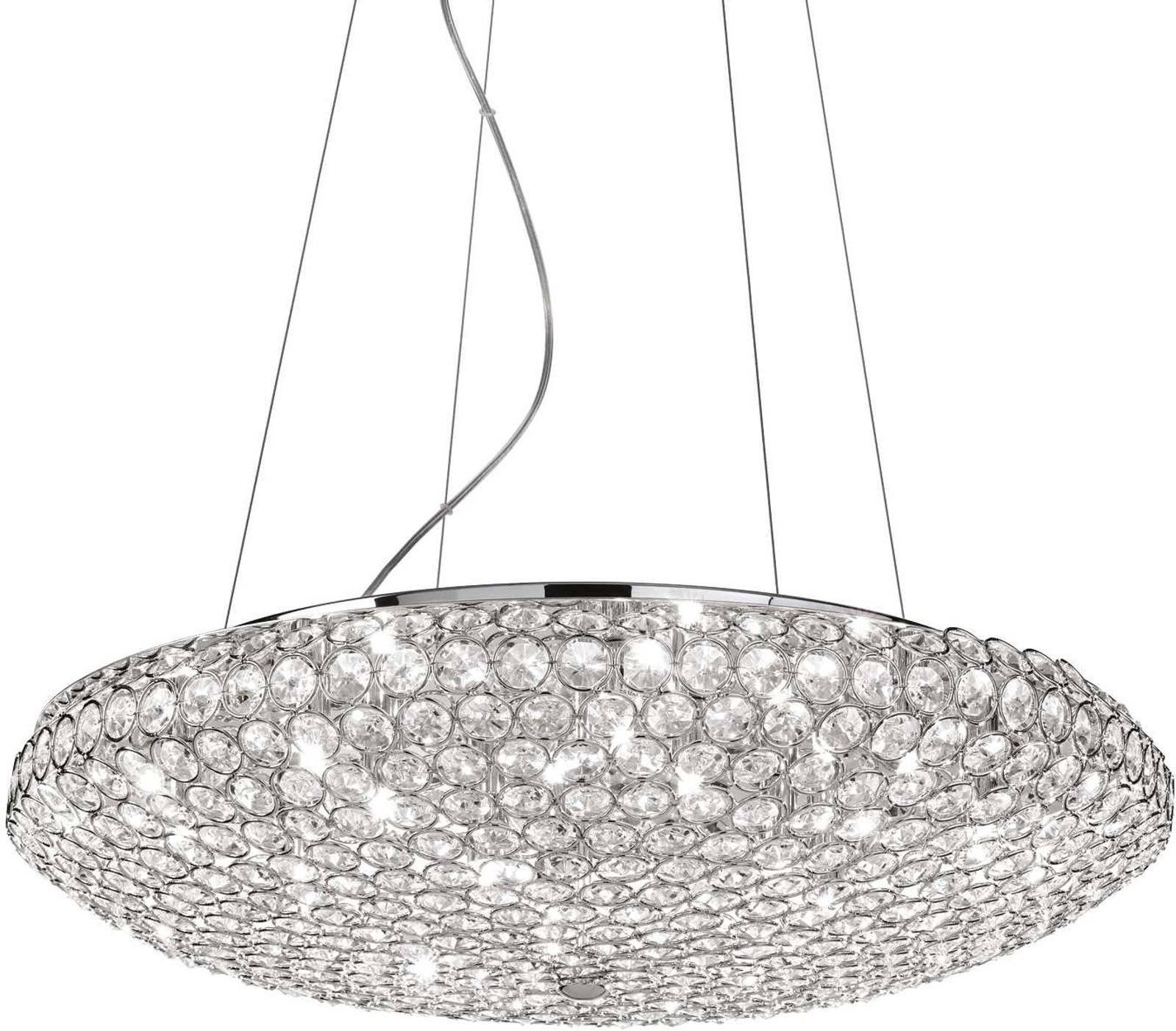 Pendellampe King – Krom og Krystal Elegance til Dit Hjem