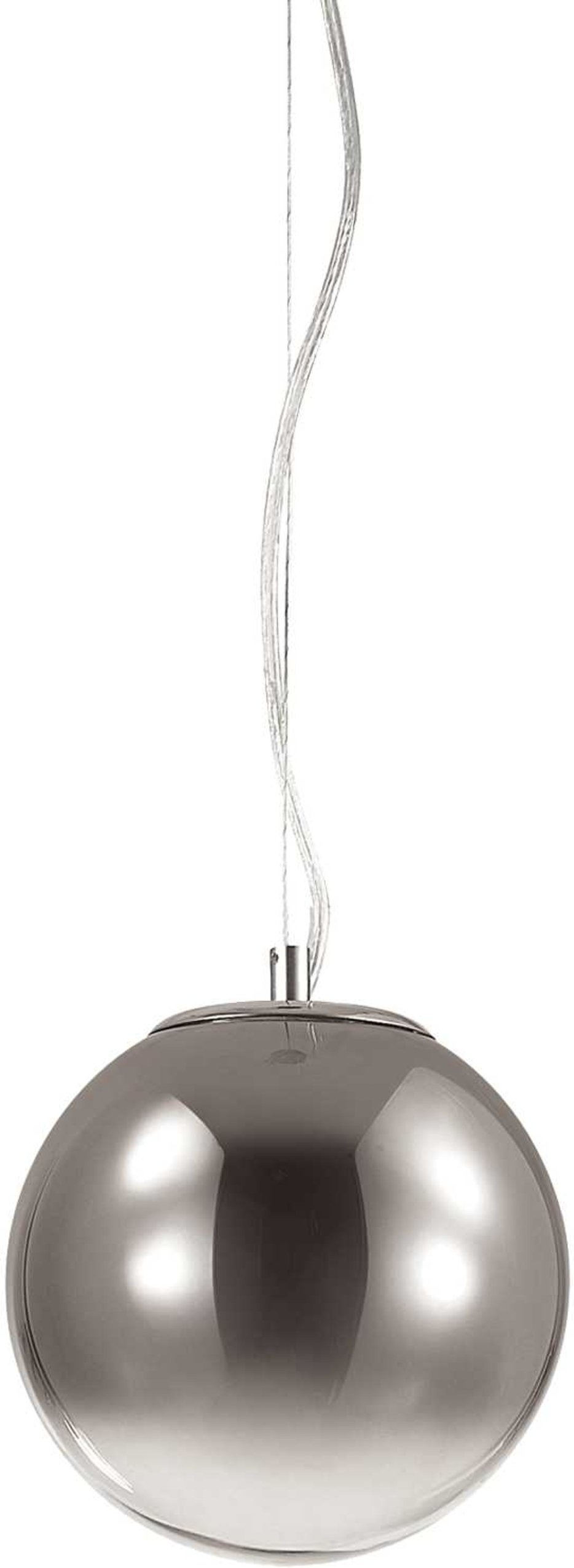 Pendellampe Ideal Lux Mapa Fade   Krom Med Klart Glas ø20 Cm Højde 26 235 Cm
