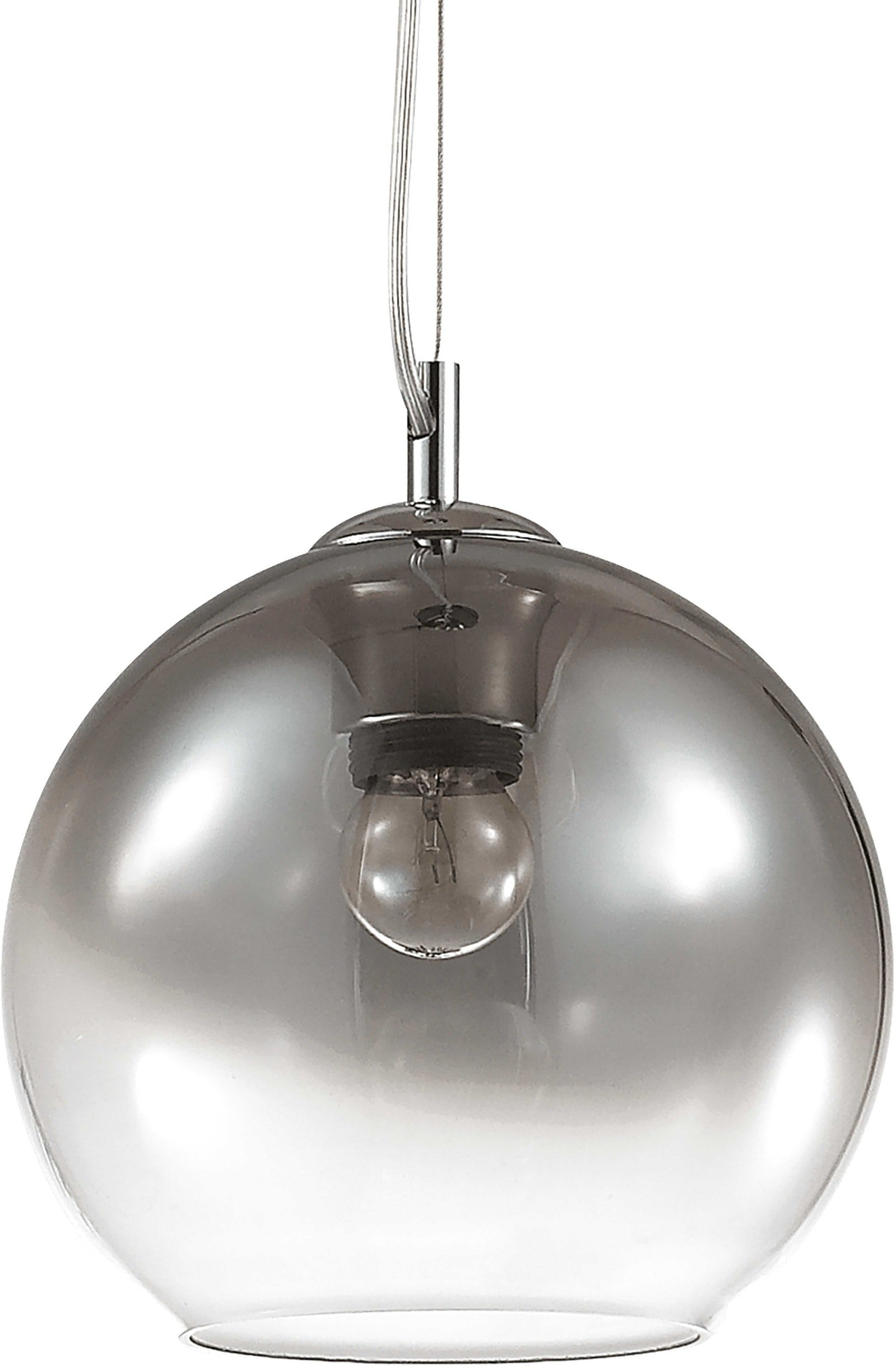 Pendellampe Ideal Lux Nemo i klart glas og krom