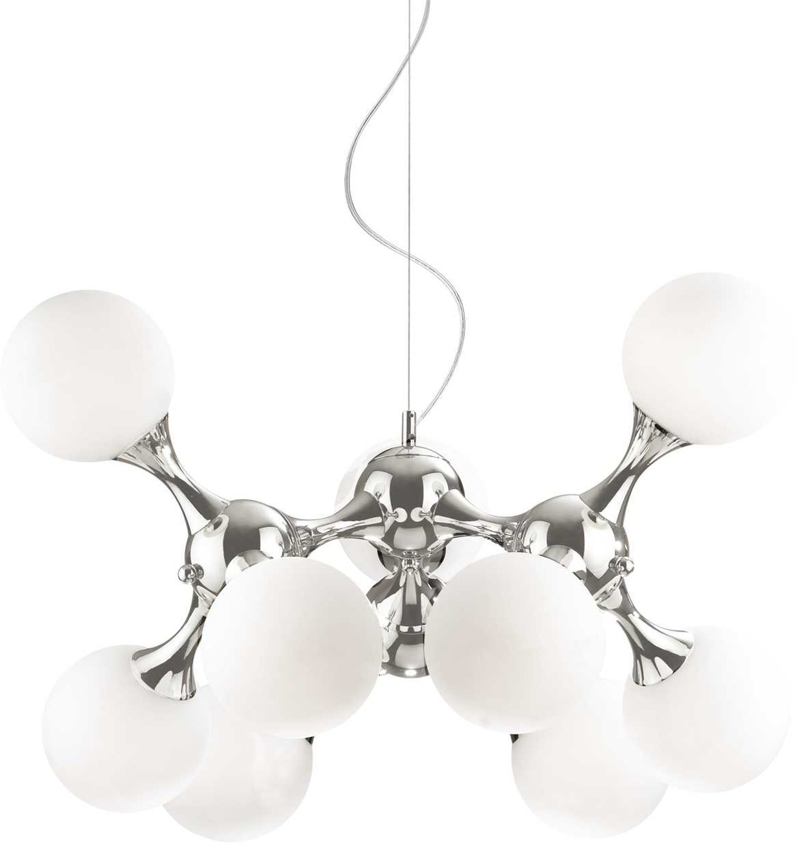 Elegant Nodi Pendellampe i Hvid Krom – Stilfuld Belysning
