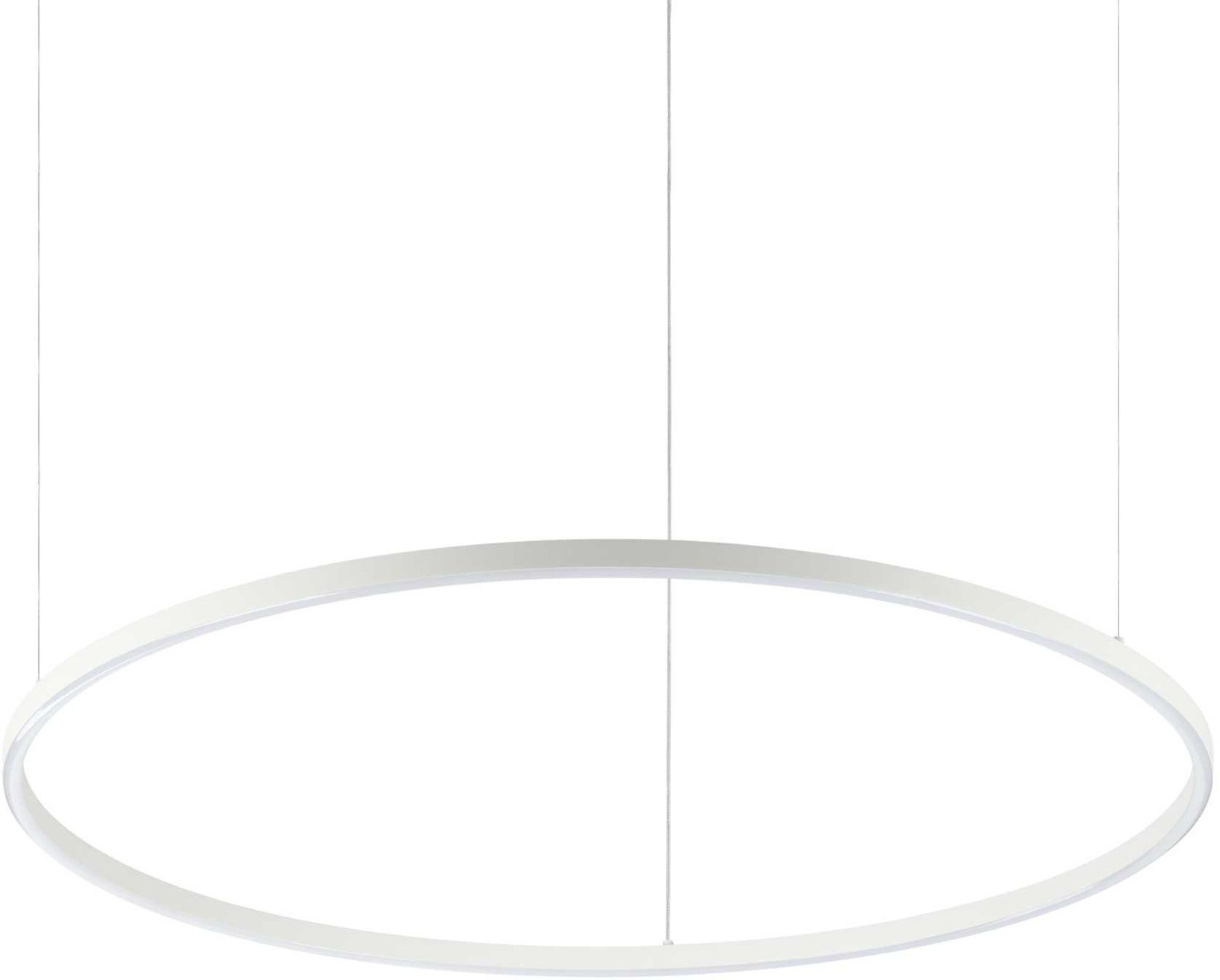Pendellampe Ideal Lux Oracle Slim ø900 Mm Hvid Integreret Led 51w 4060 Lm 3000   Højdejusterbar 90 2050 Mm