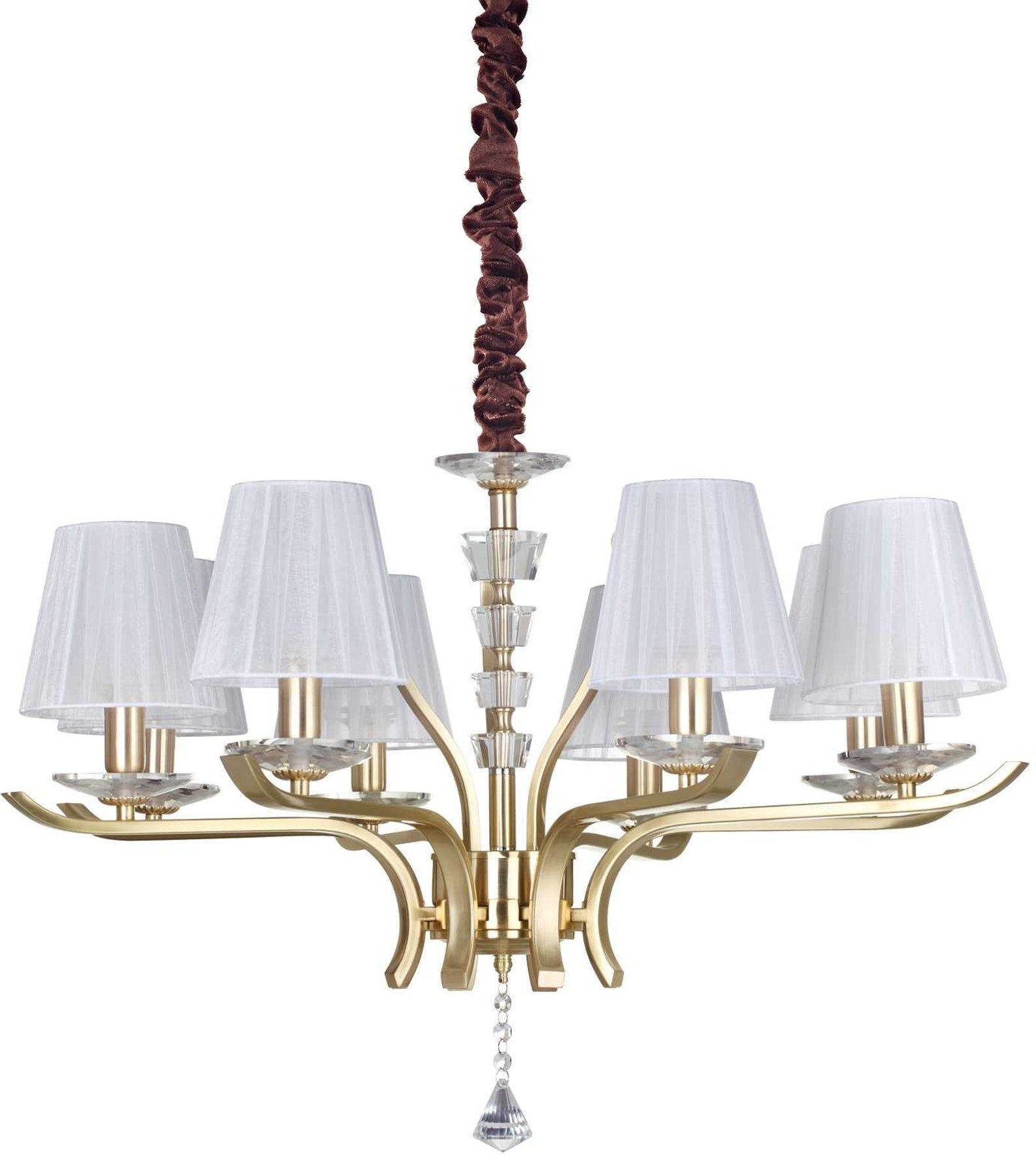 Elegant Pendellampe i Messing og Krystal fra Ideal Lux