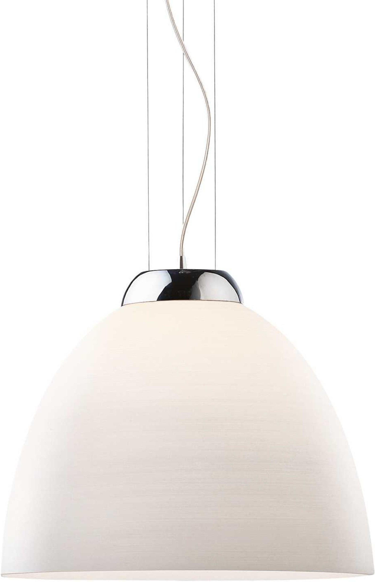 Pendellampe Ideal Lux Tolomeo ø400 Mm Glas Hvid Krom Justerbar 42-251 Cm