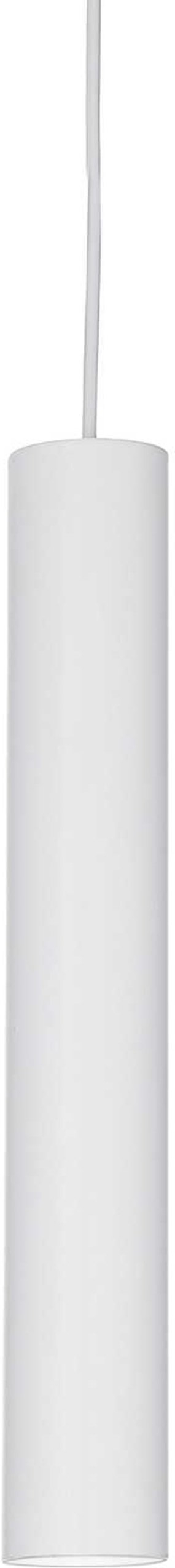 Pendellampe Ideal Lux Tube ø40 Led 3000k 1200lm Indendørs Hvid Aluminium Justerbar Højde 400-1900 Mm