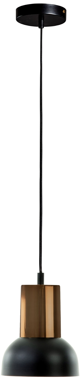 Pendellampe Kave Home Amina Moderne Loftlampe Sort Nikkel ø15xh21 Cm