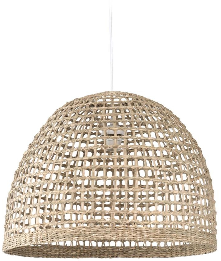 Pendellampe Kave Home Cynara Håndvævet Rattan Lampeskærm ø49 Cm Natur