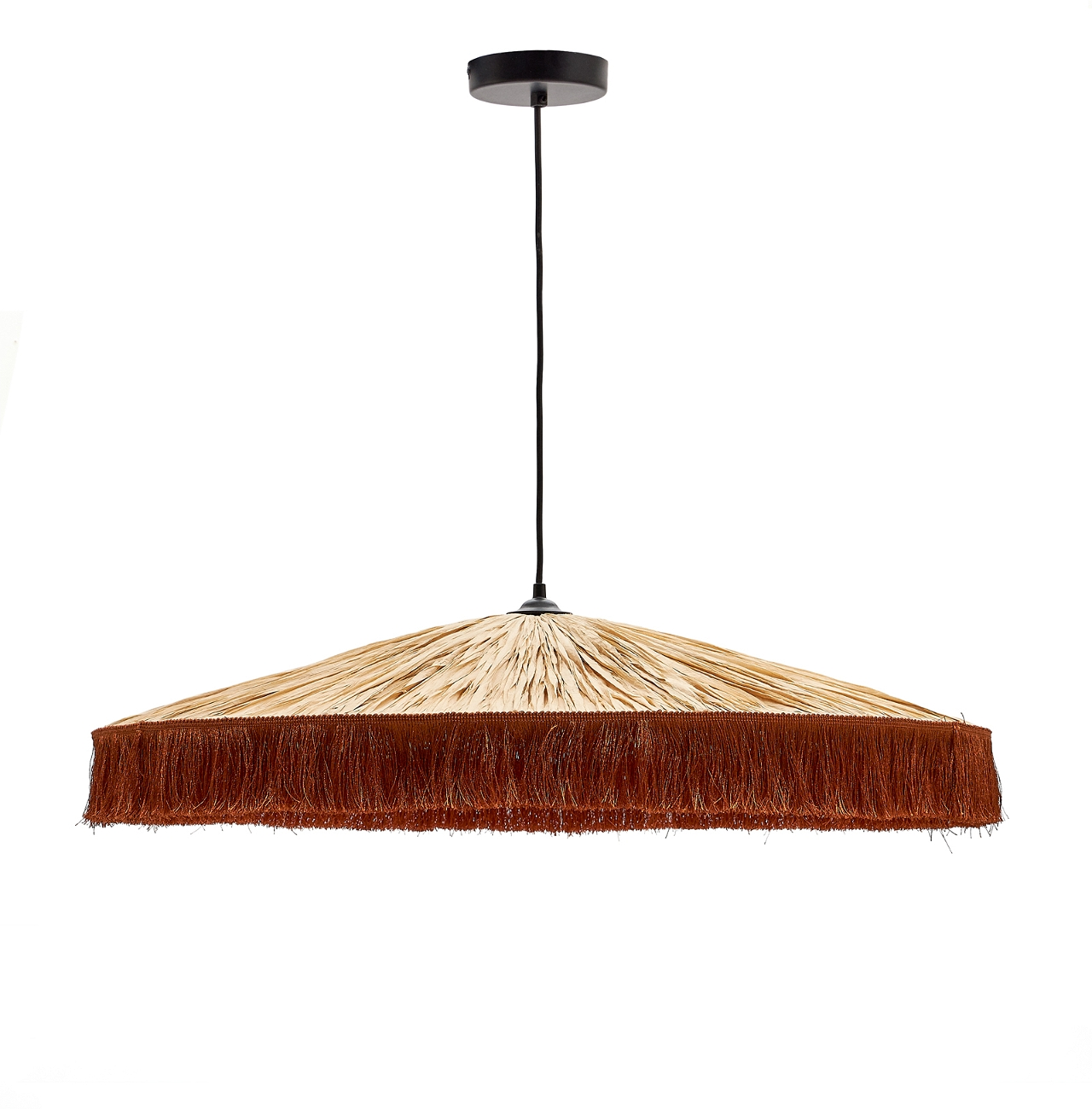 Pendellampe Kave Home Pollensa - Rustik Raffia Terrakotta
