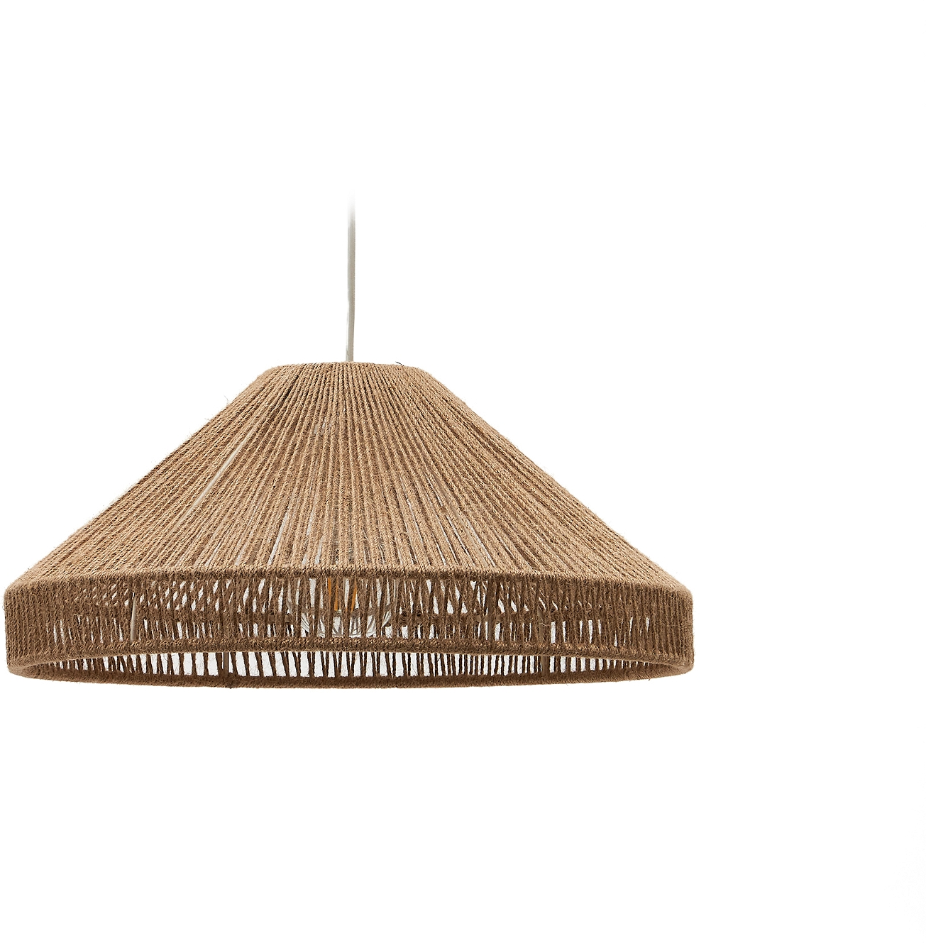 Rustik Pendellampe Kave Home Pontos i Natur Jute Ø45 cm