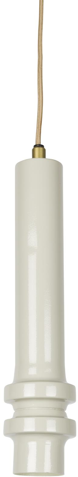 Pendellampe Studio White Duct   Jern Beige   Justerbar Højde H32   ø8 Cm  Dæmpbar